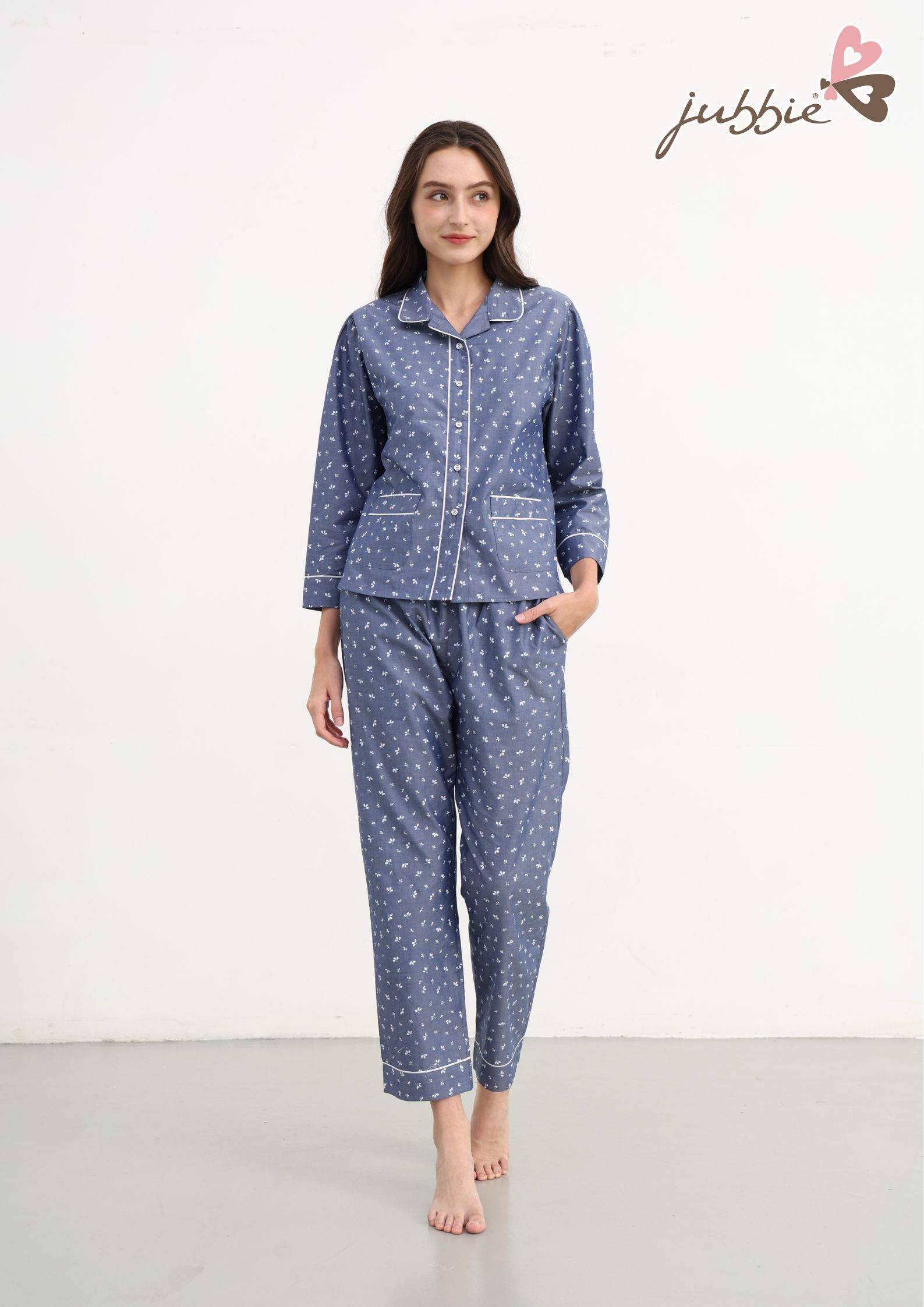 BD Cổ bẻ viền nhân - 40420