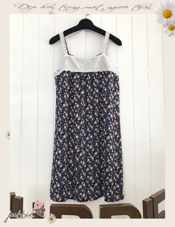 Đầm dây đô ren ngang 5078
