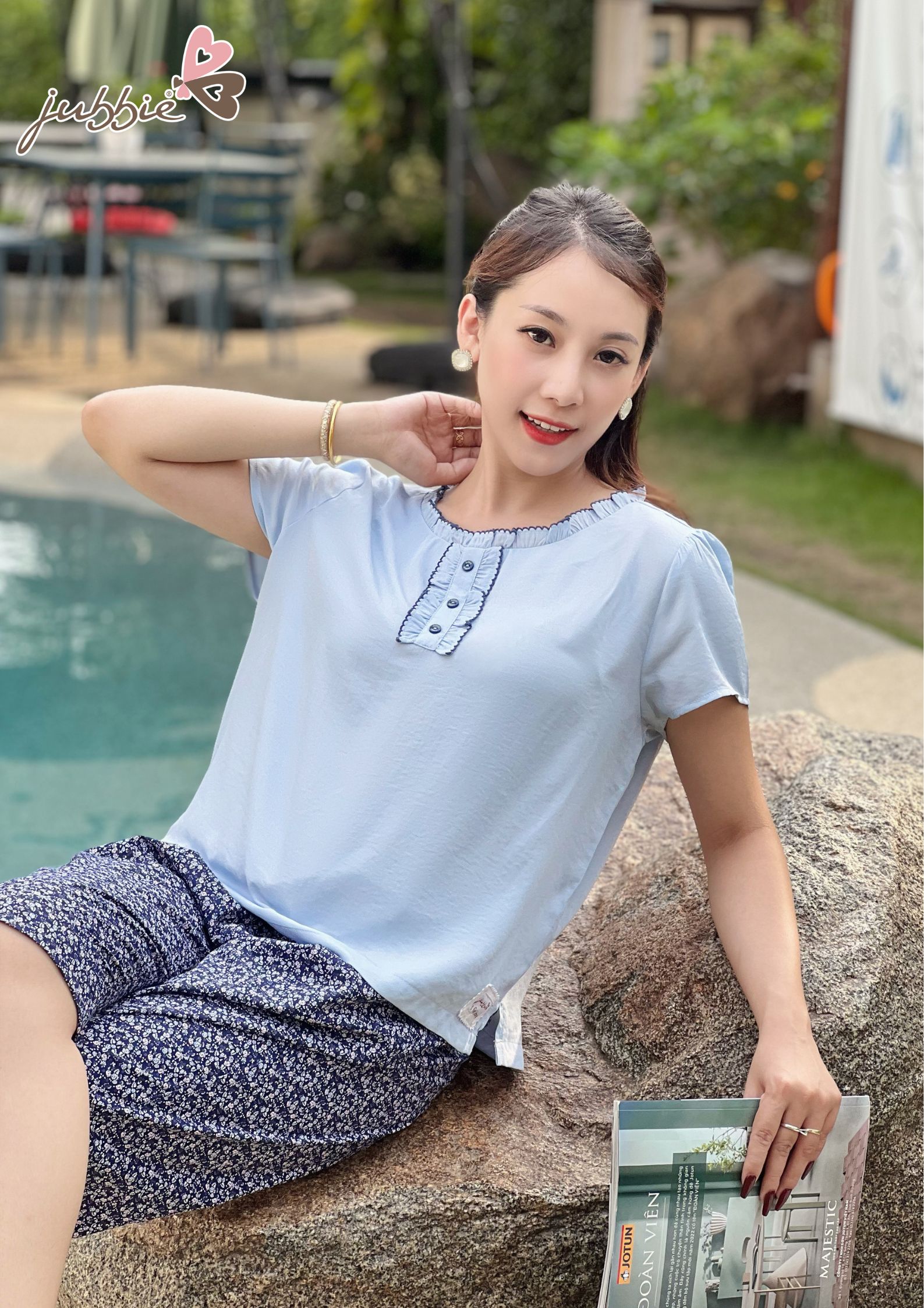 BL áo cổ tròn viền đăng - 93231