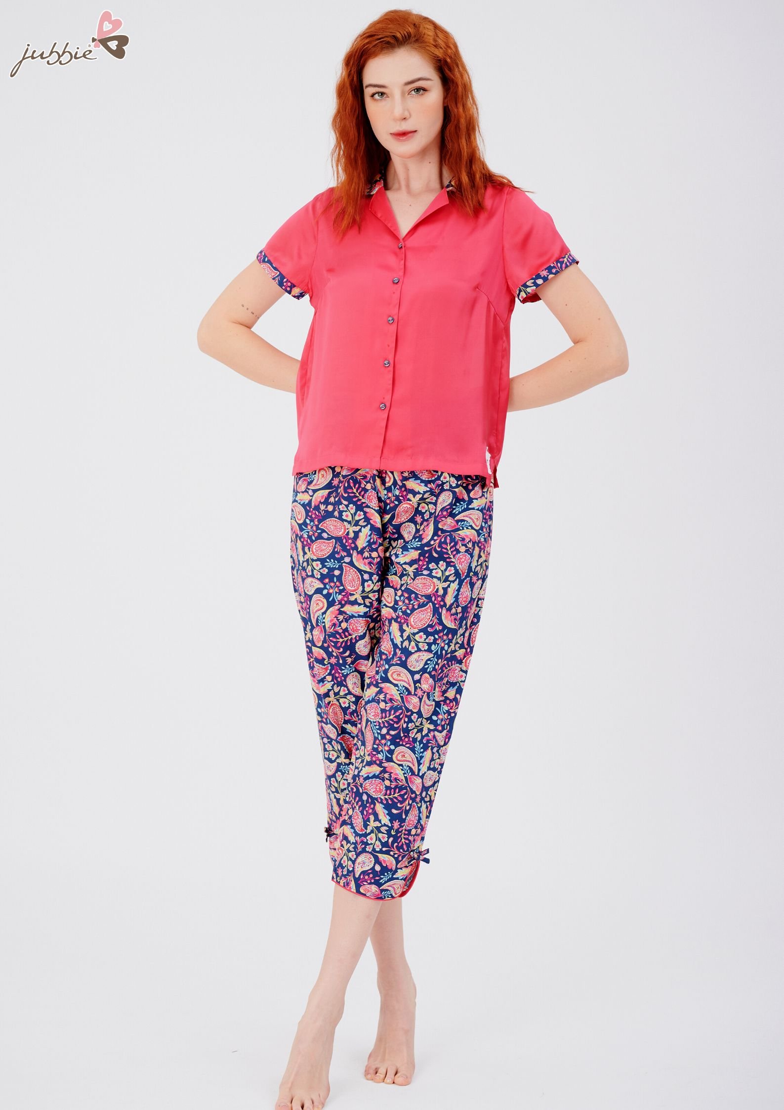 BL cổ phối vải hoa - 93224