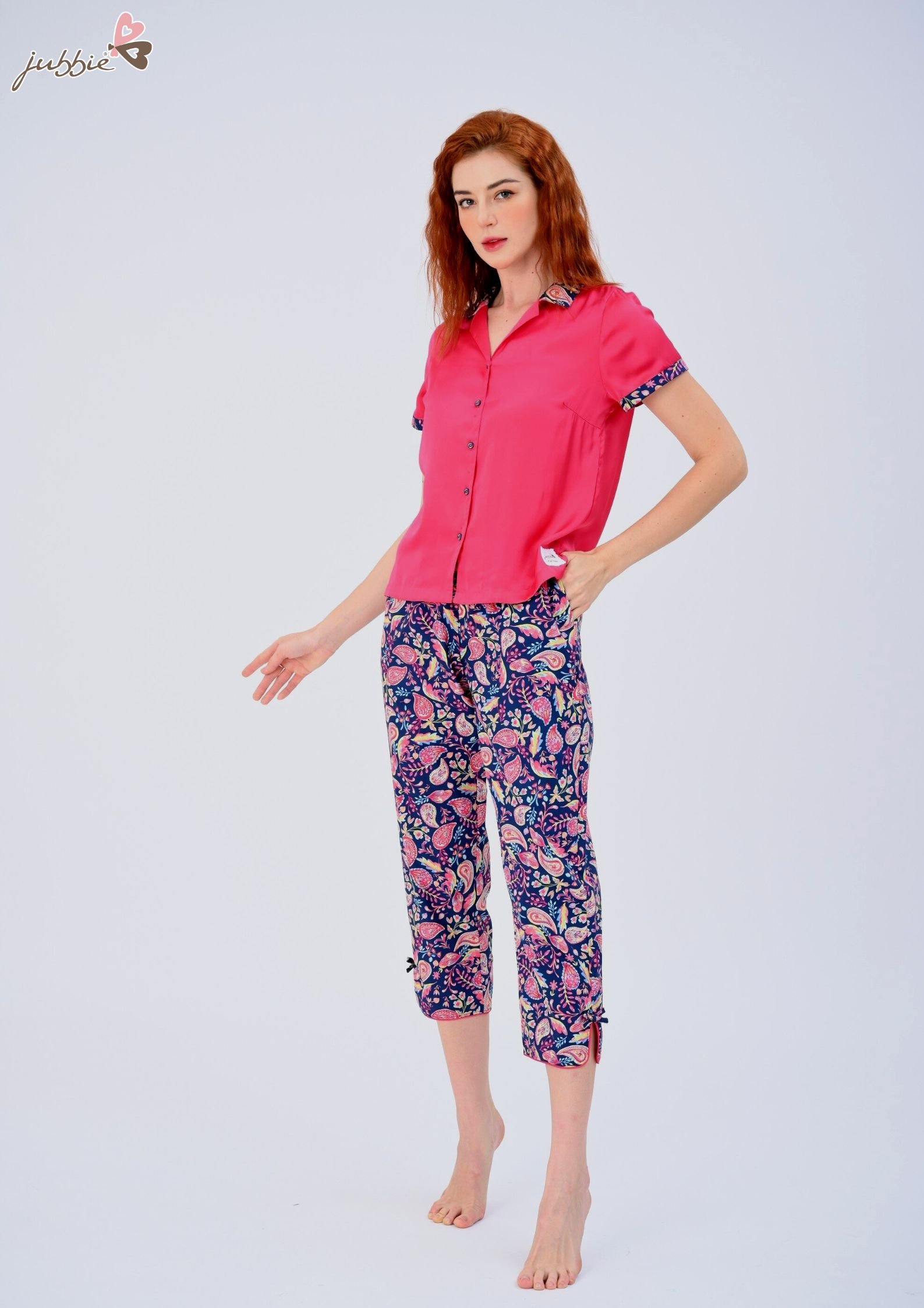 BL cổ phối vải hoa - 93224