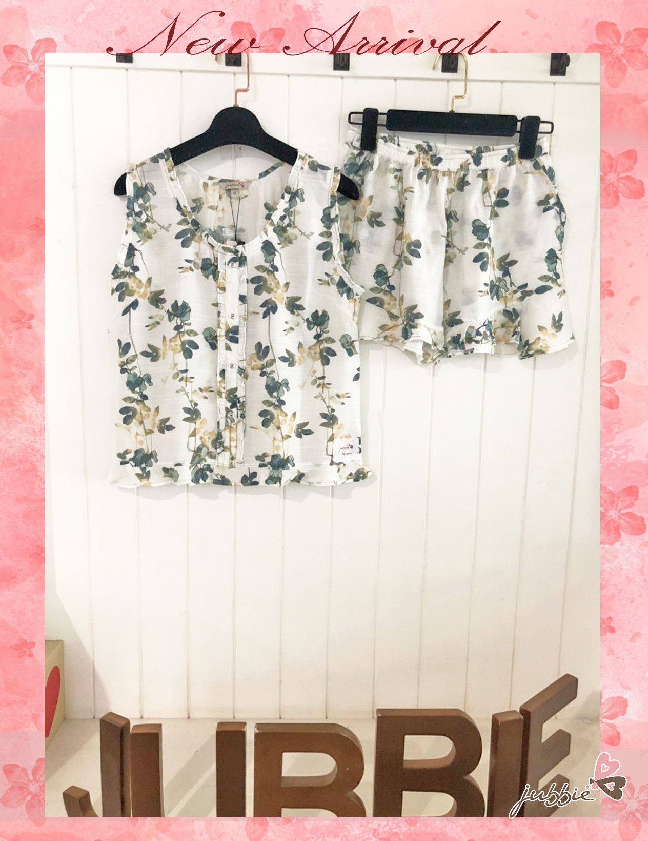 Bộ short cổ tròn nẹp tà bèo - 2139
