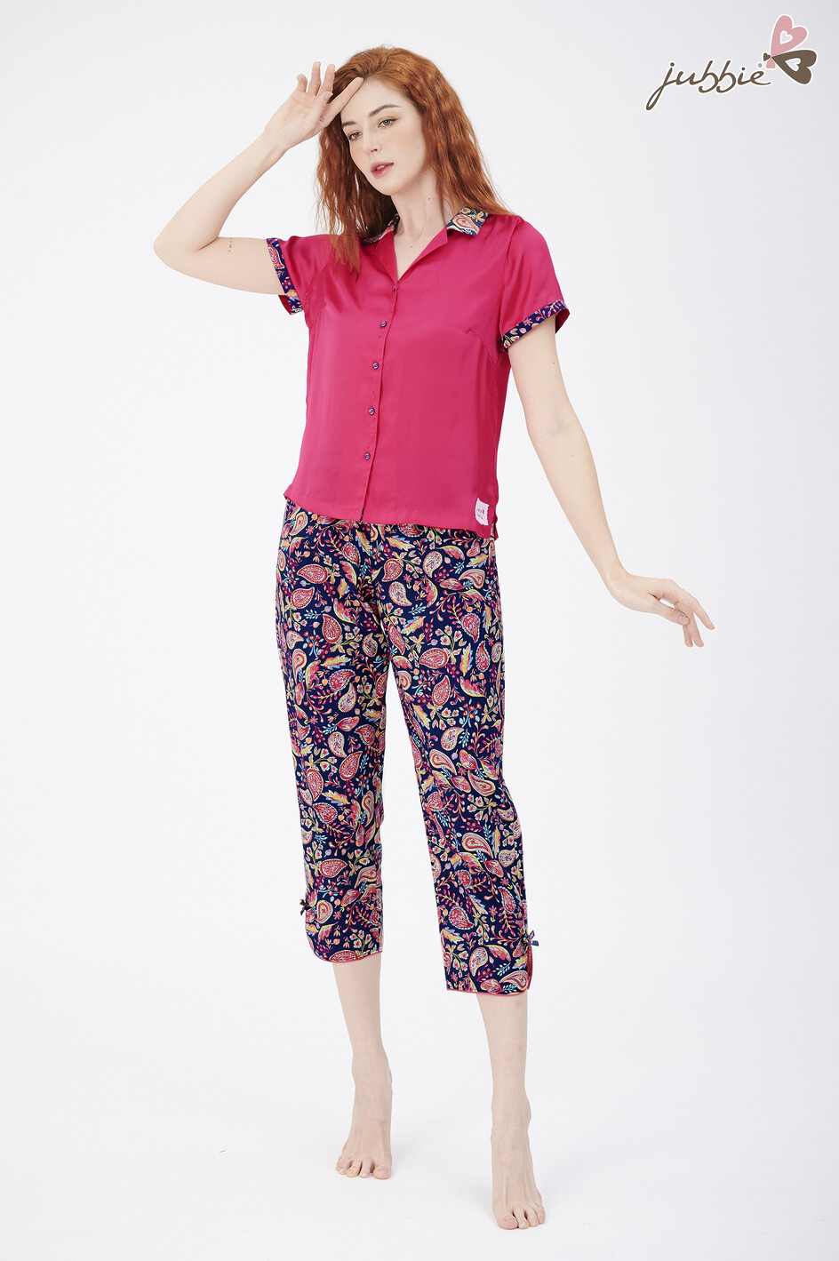 BL cổ phối vải hoa - 93224