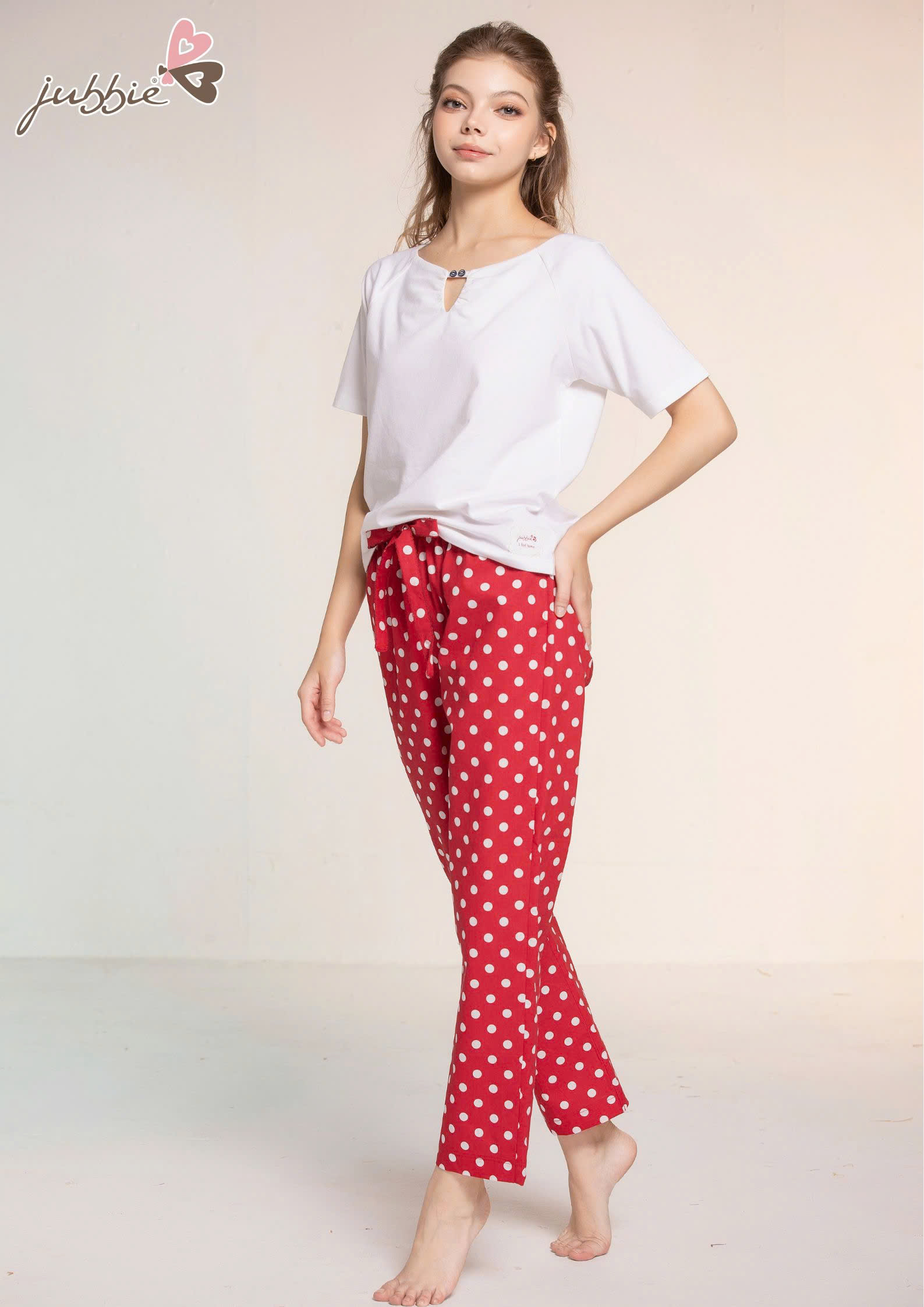 Bộ dài áo thun phối quần - 40376