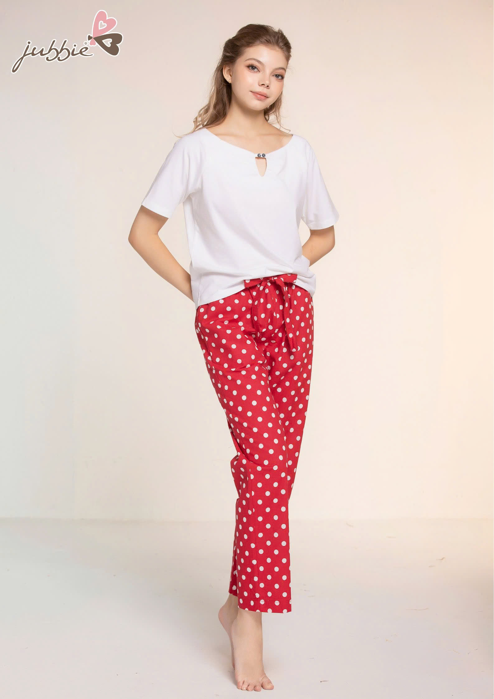 Bộ dài áo thun phối quần - 40376
