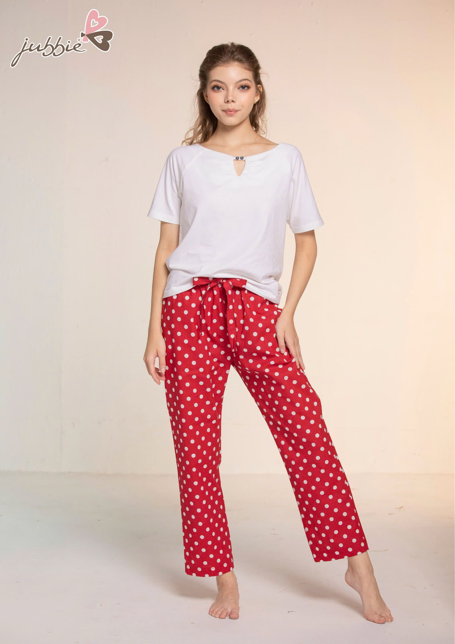 Bộ dài áo thun phối quần - 40376