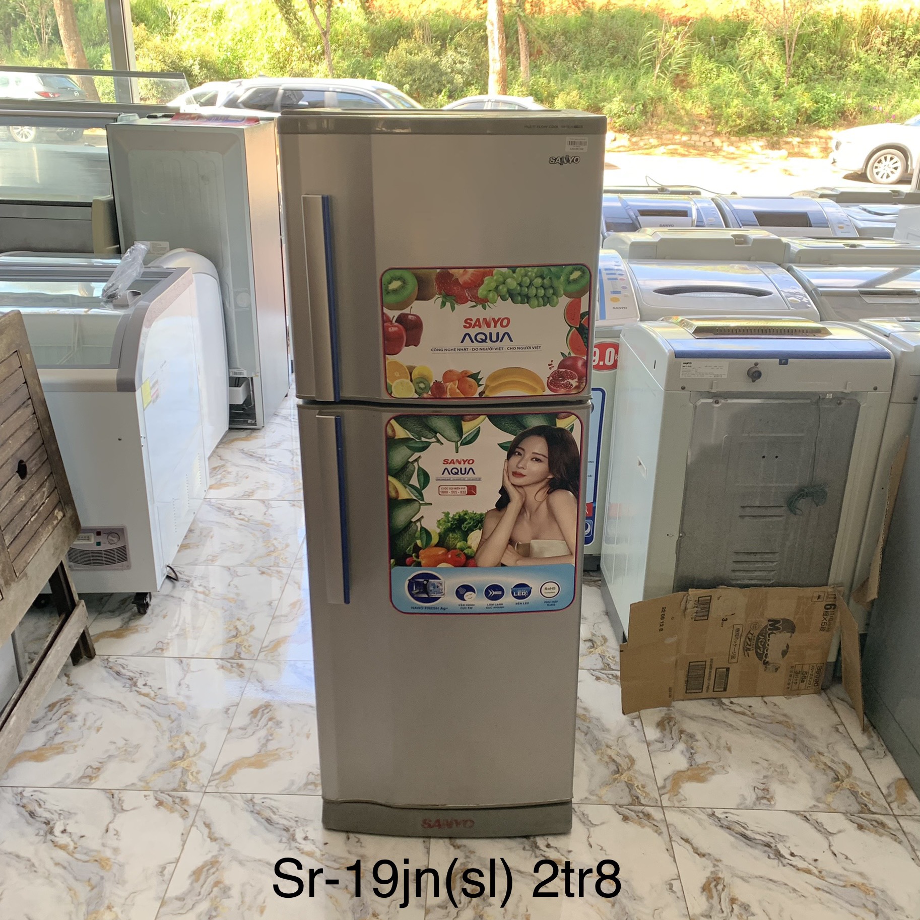 Tủ lạnh sanyo sr-19jn(sl)