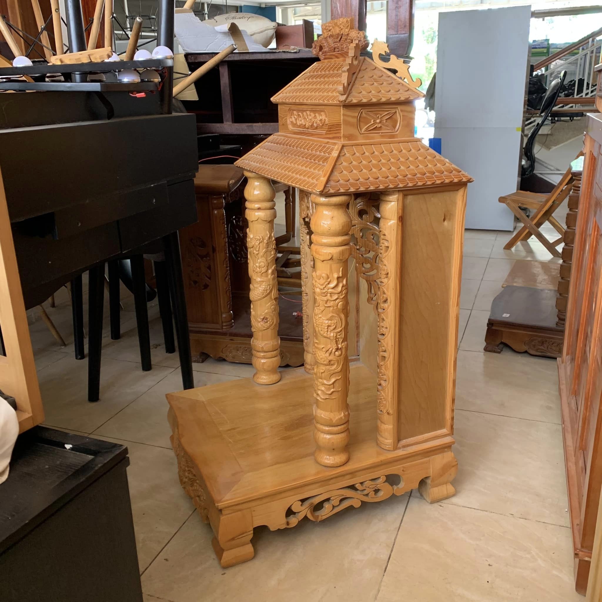 Bàn thờ ông địa gỗ sồi