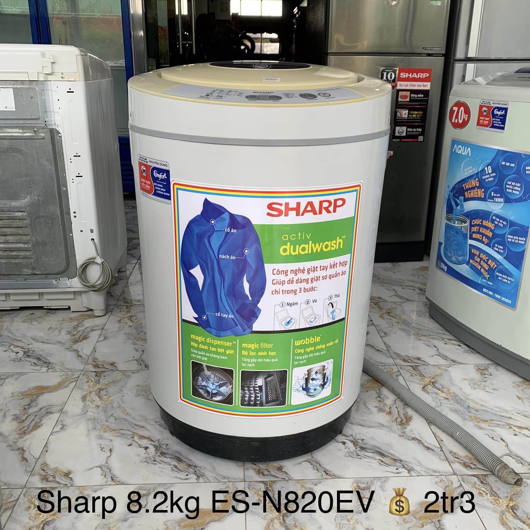Máy giặt Sharp ES-N820EV 8.2kg