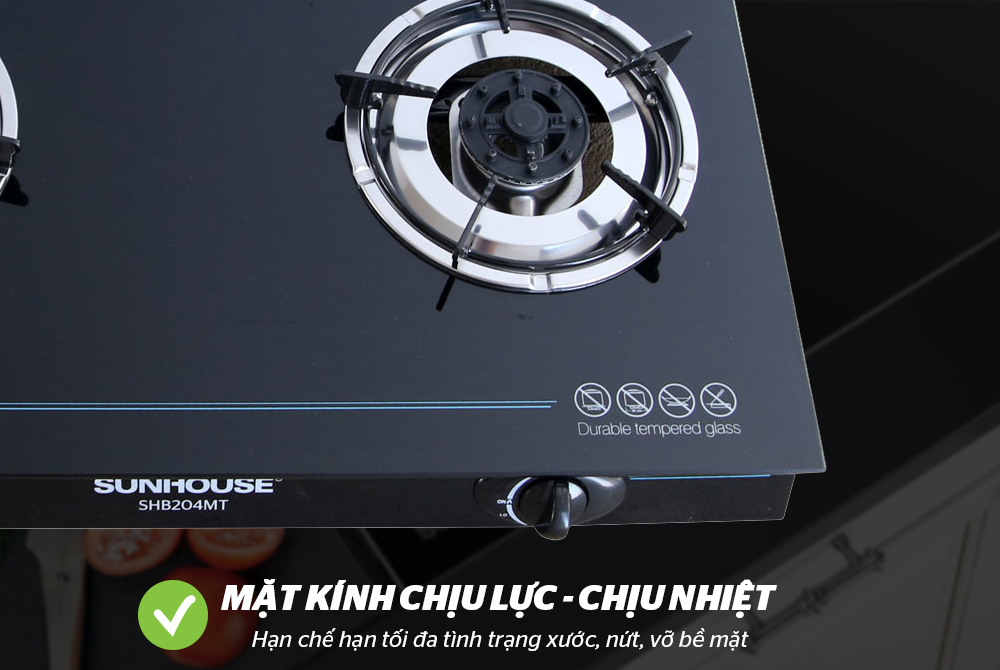 Bếp ga dương kính sunhouse SHB204MT