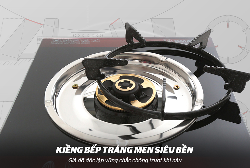 Bếp ga đơn dương kính Sunhouse SHB212KG