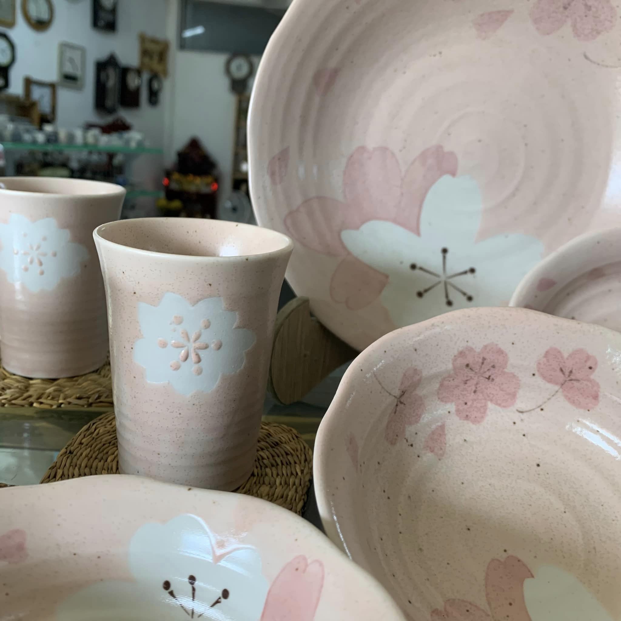 Set gốm hoa anh đào