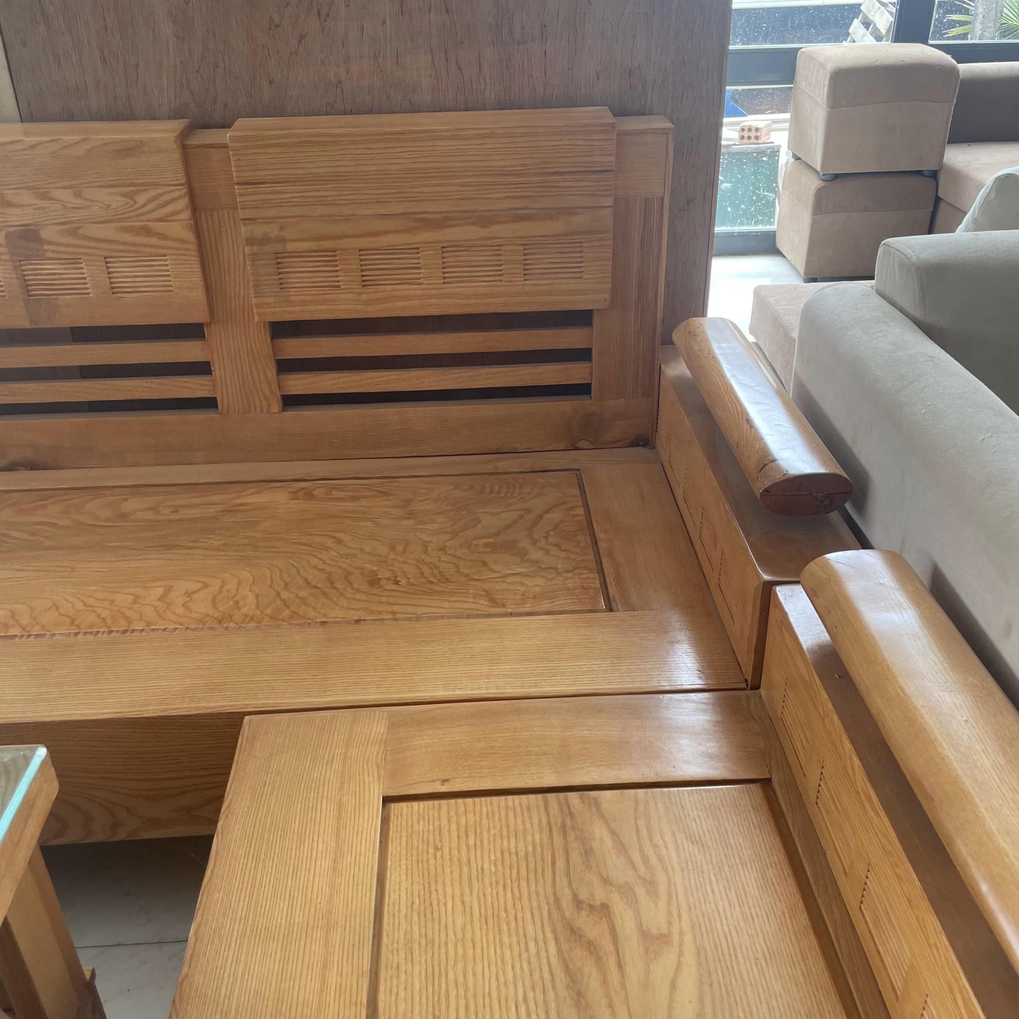 Bộ sofa trứng gỗ sồi 5 món