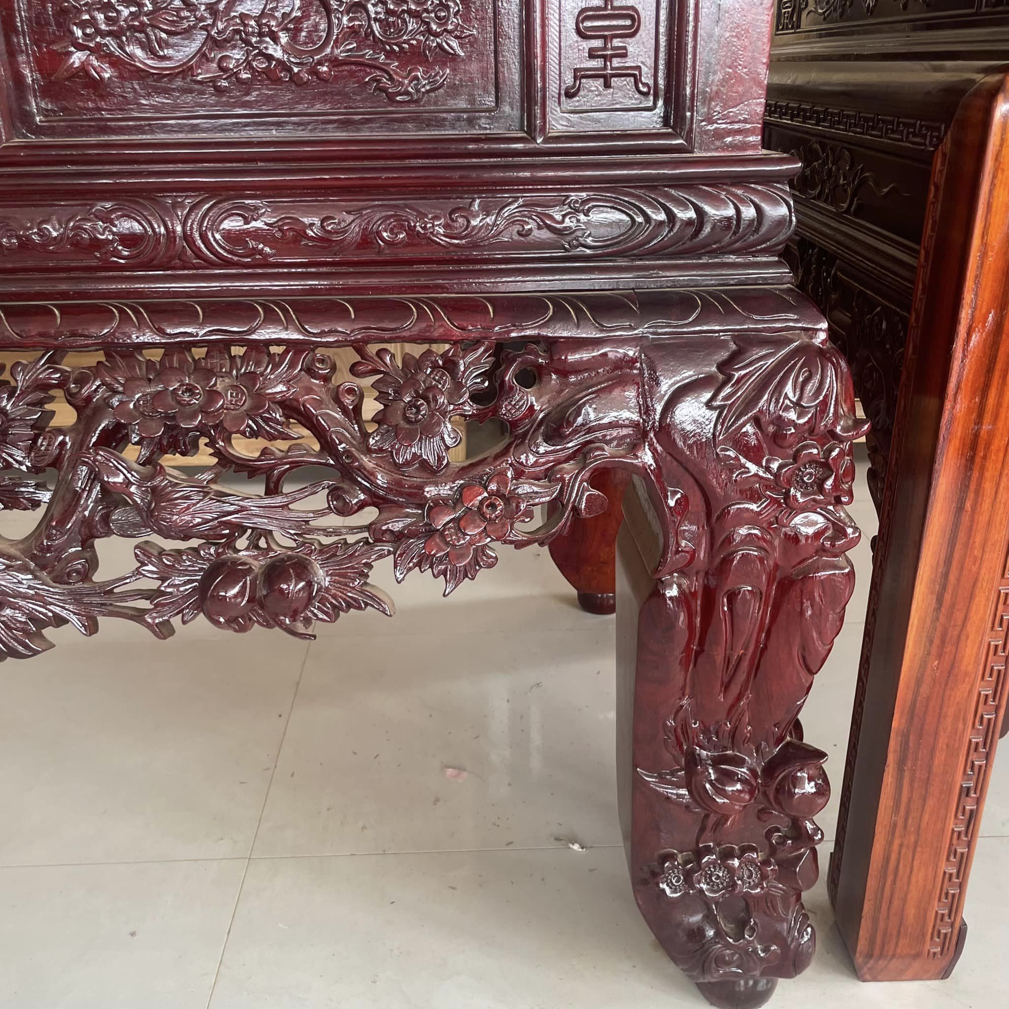 Sập thờ hương Padouk chân dày 20cm