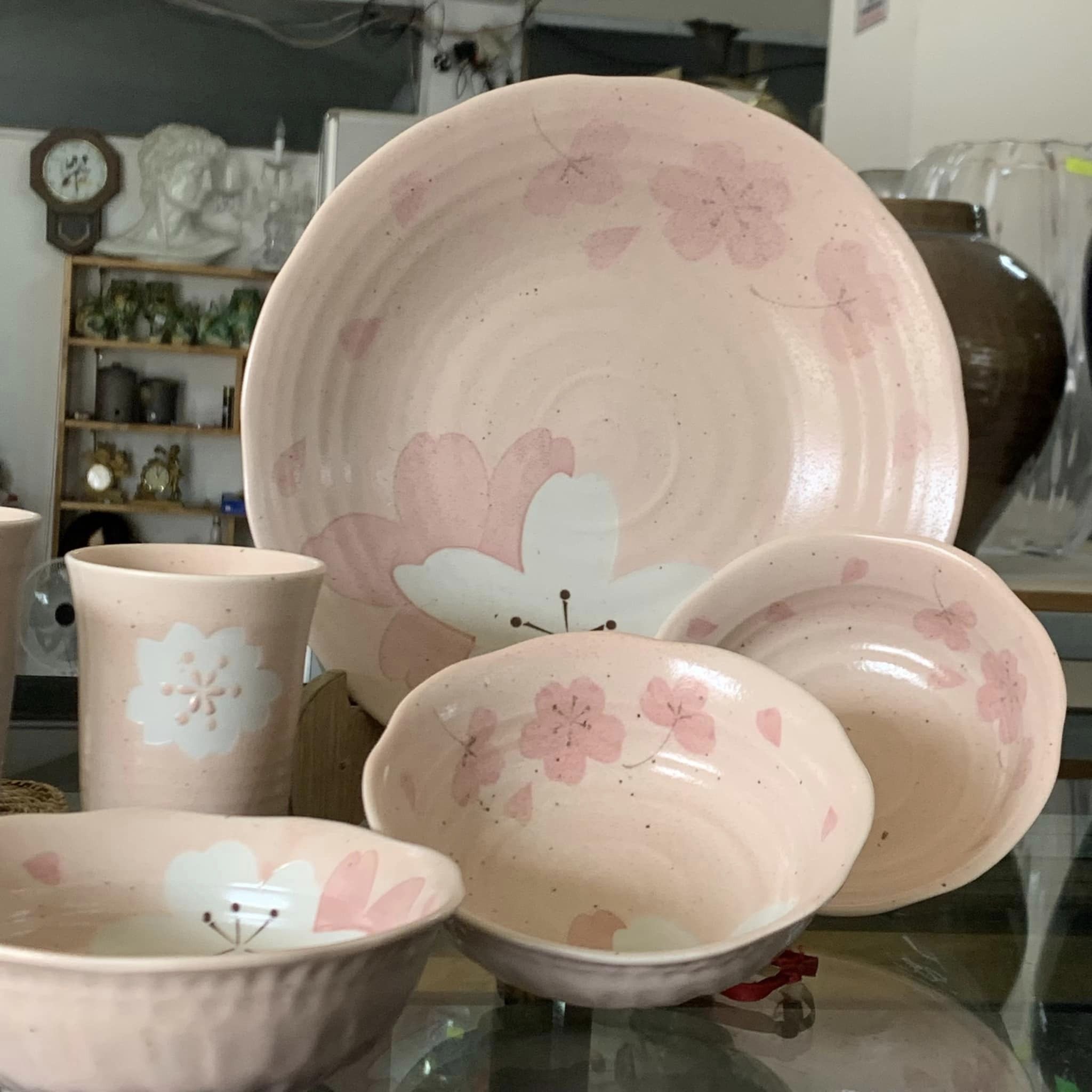 Set gốm hoa anh đào