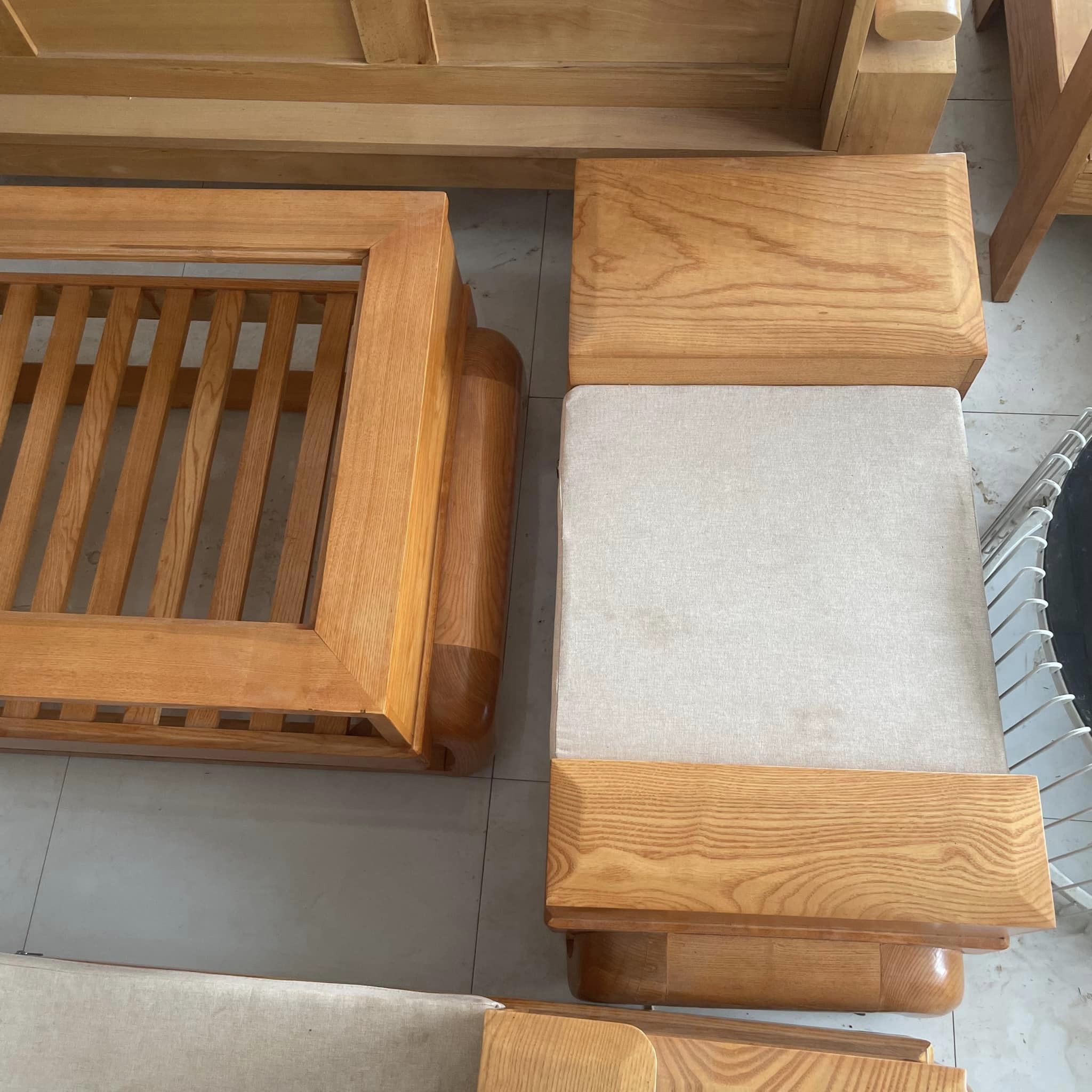 Bộ sofa đùi gà gỗ sồi hiện đại