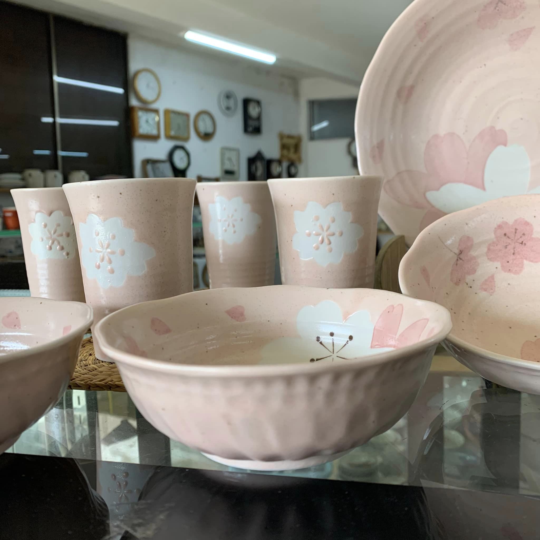 Set gốm hoa anh đào