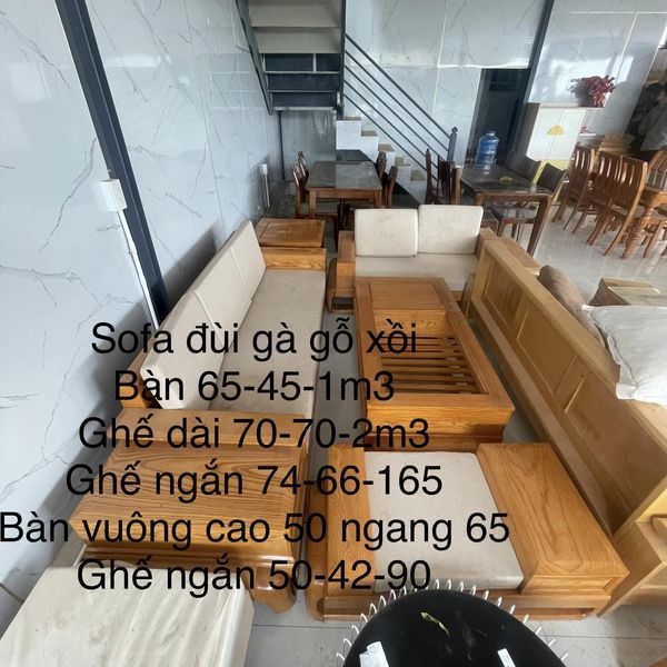 Bộ sofa đùi gà gỗ sồi hiện đại