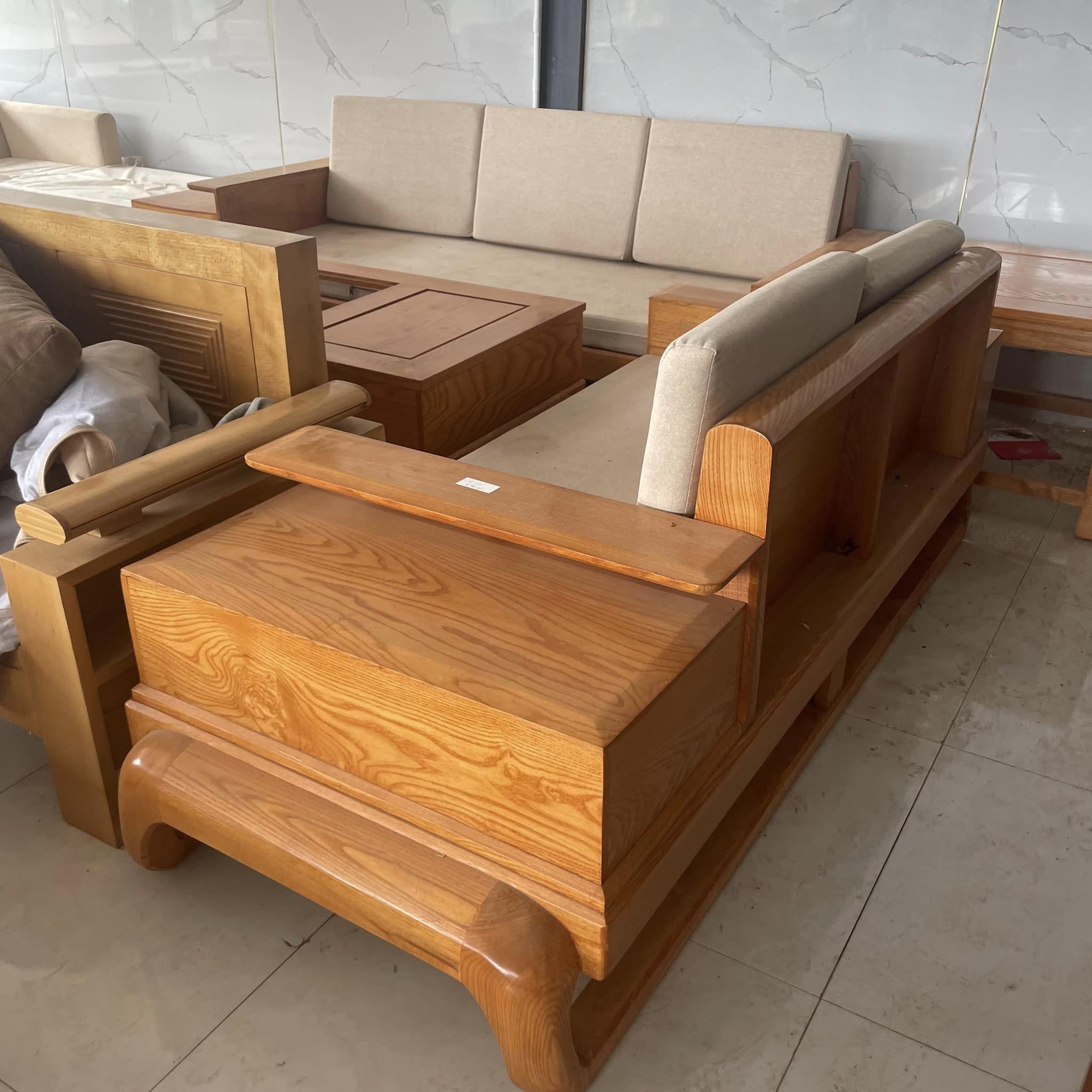 Bộ sofa đùi gà gỗ sồi hiện đại