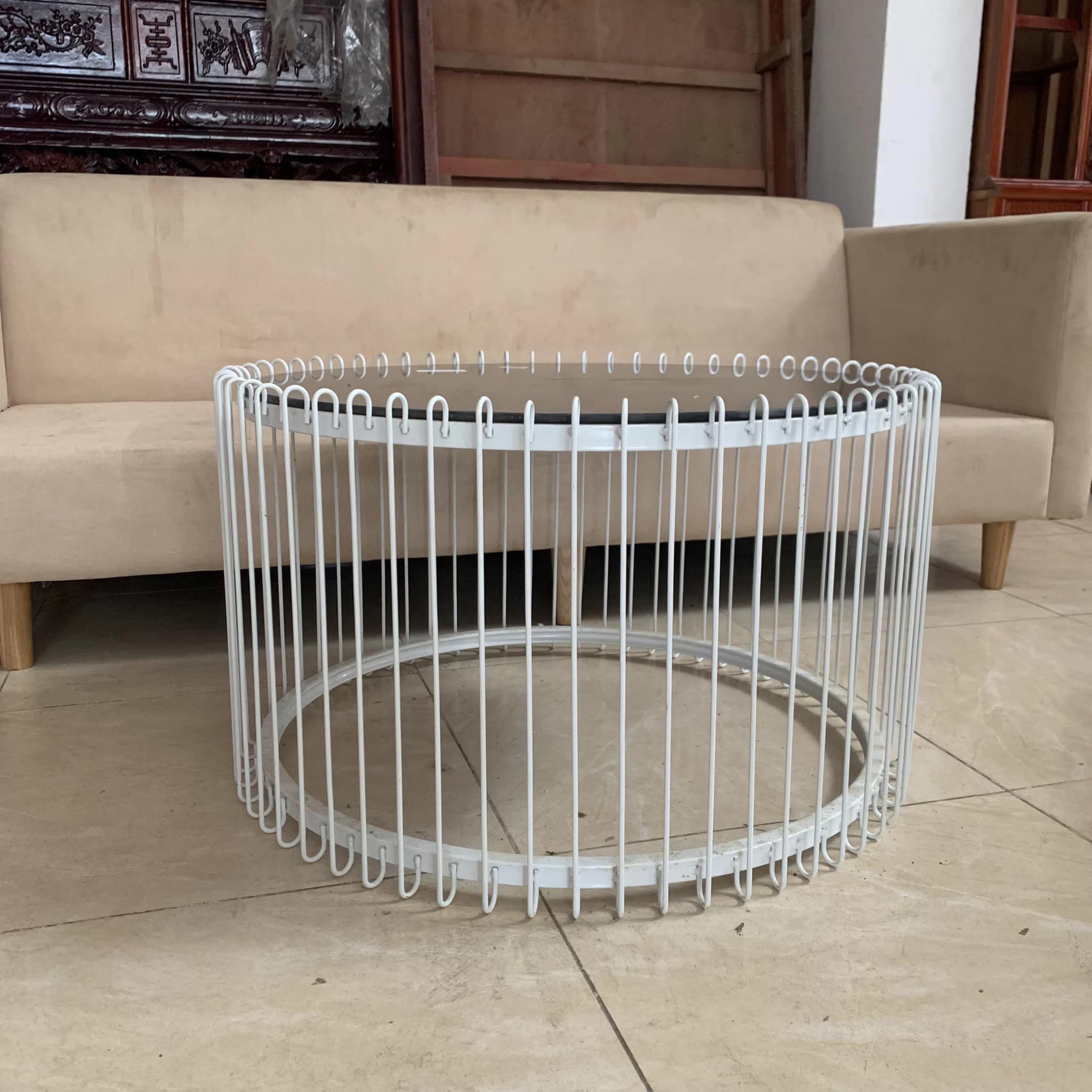 Bàn sofa hình trụ
