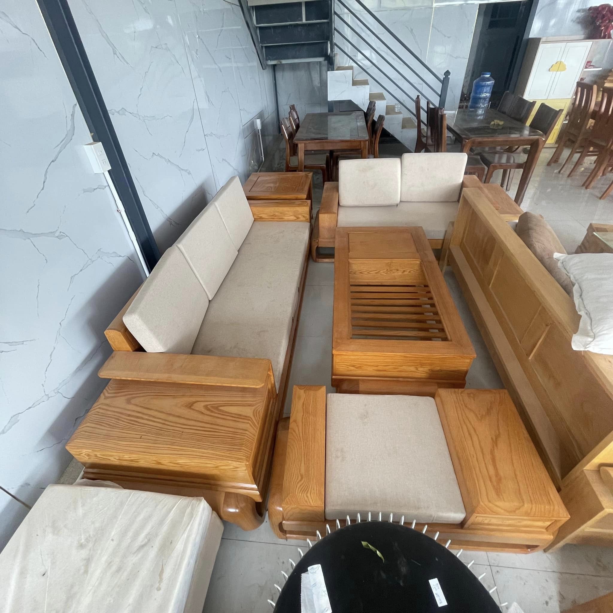 Bộ sofa đùi gà gỗ sồi hiện đại