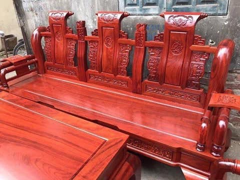Bộ bàn ghế Tần Thủy Hoàng gỗ Hương đỏ Nam Phi
