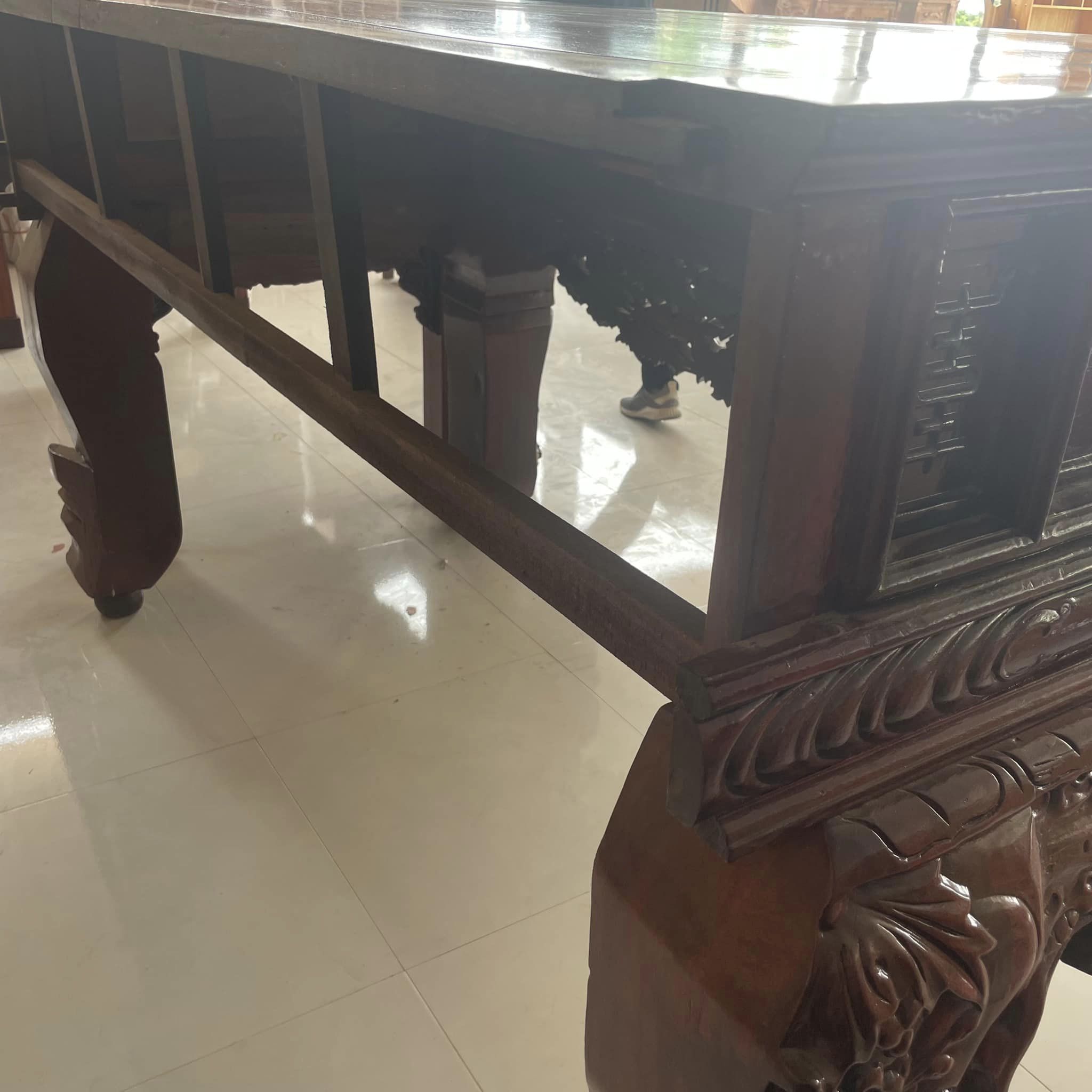 Sập thờ hương Padouk chân dày 20cm