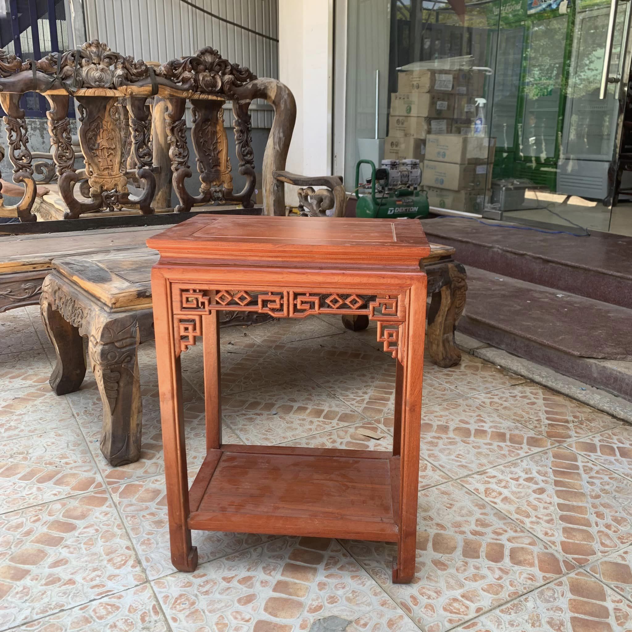 Đôn gỗ hình chữ nhật