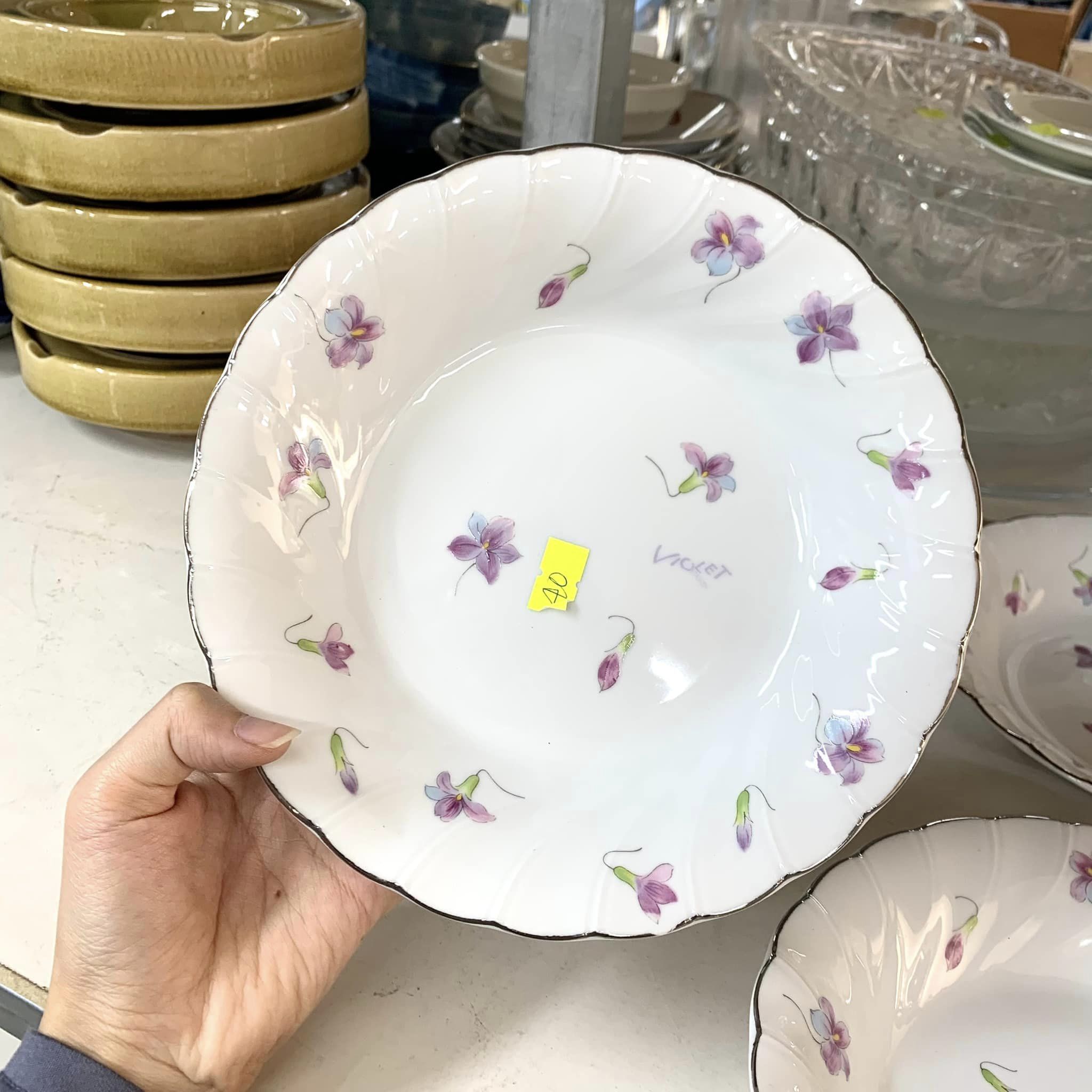Set đĩa gốm Violet