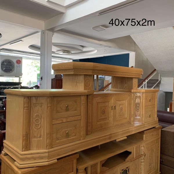 Tủ kệ tivi gỗ sồi 2m