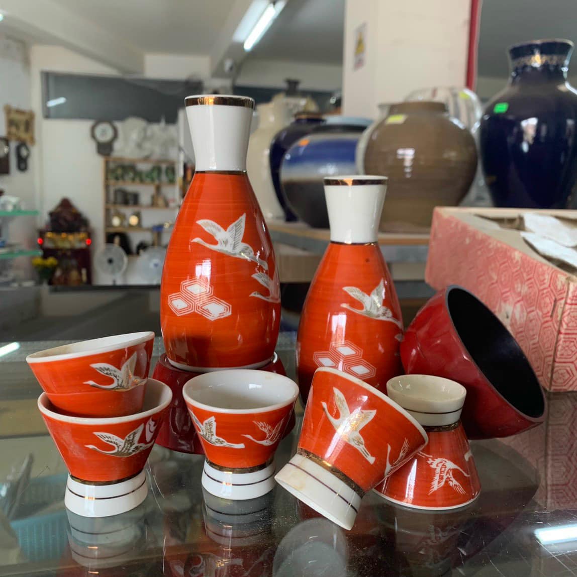 Bộ bình ly uống rượu Sake