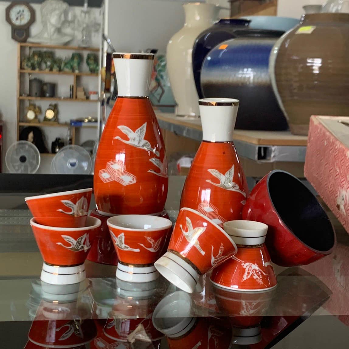 Bộ bình ly uống rượu Sake