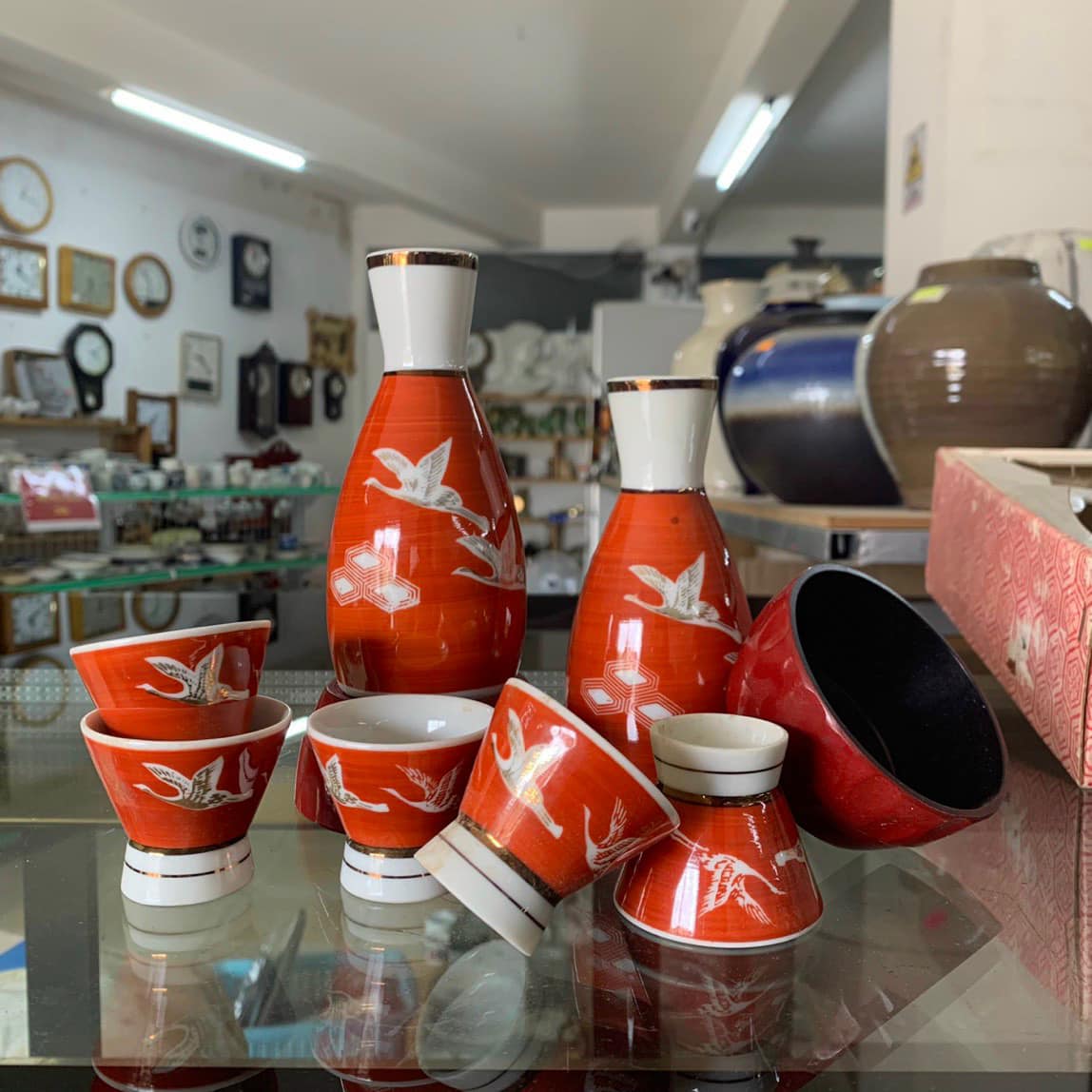 Bộ bình ly uống rượu Sake