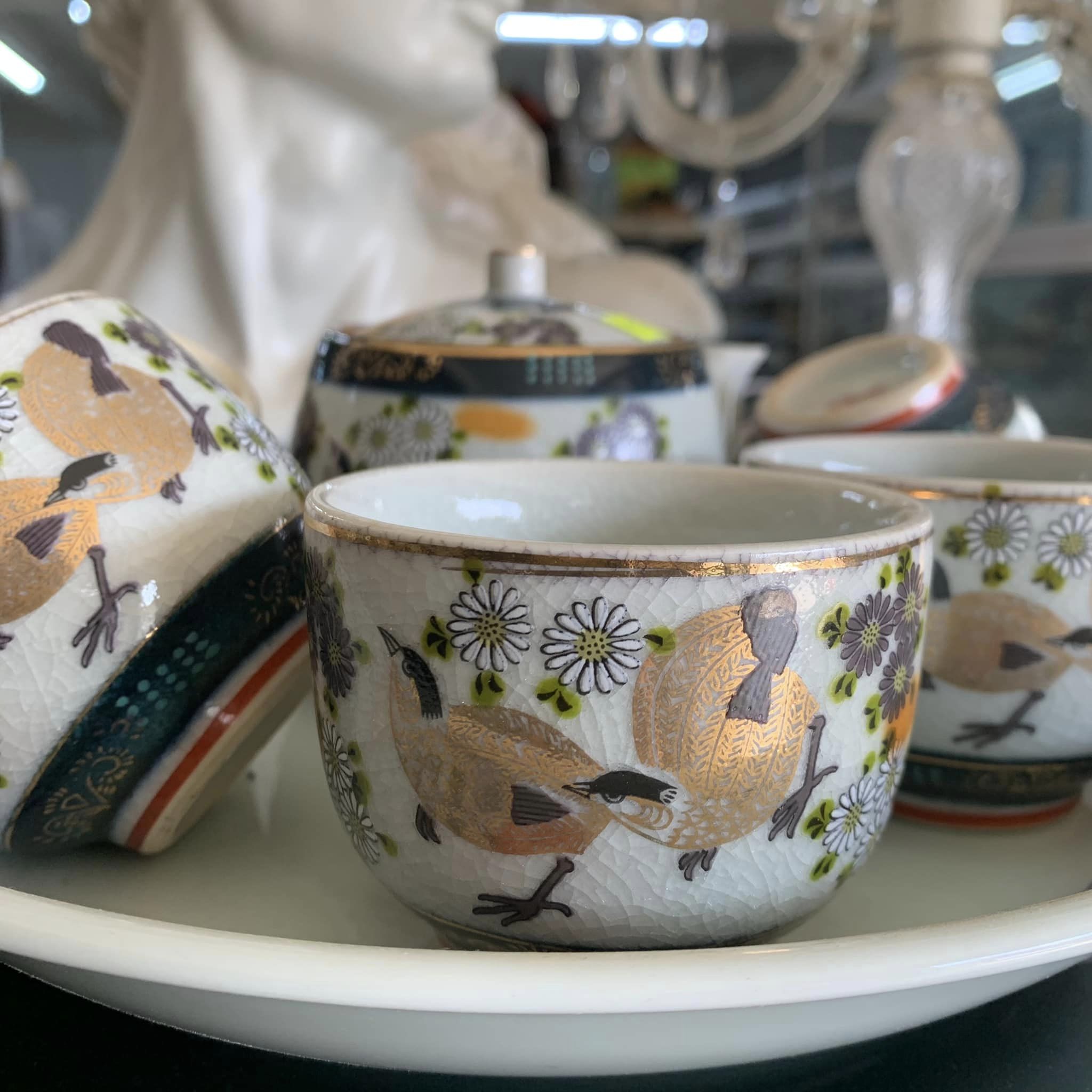 Bộ ấm trà gốm sứ Kutani