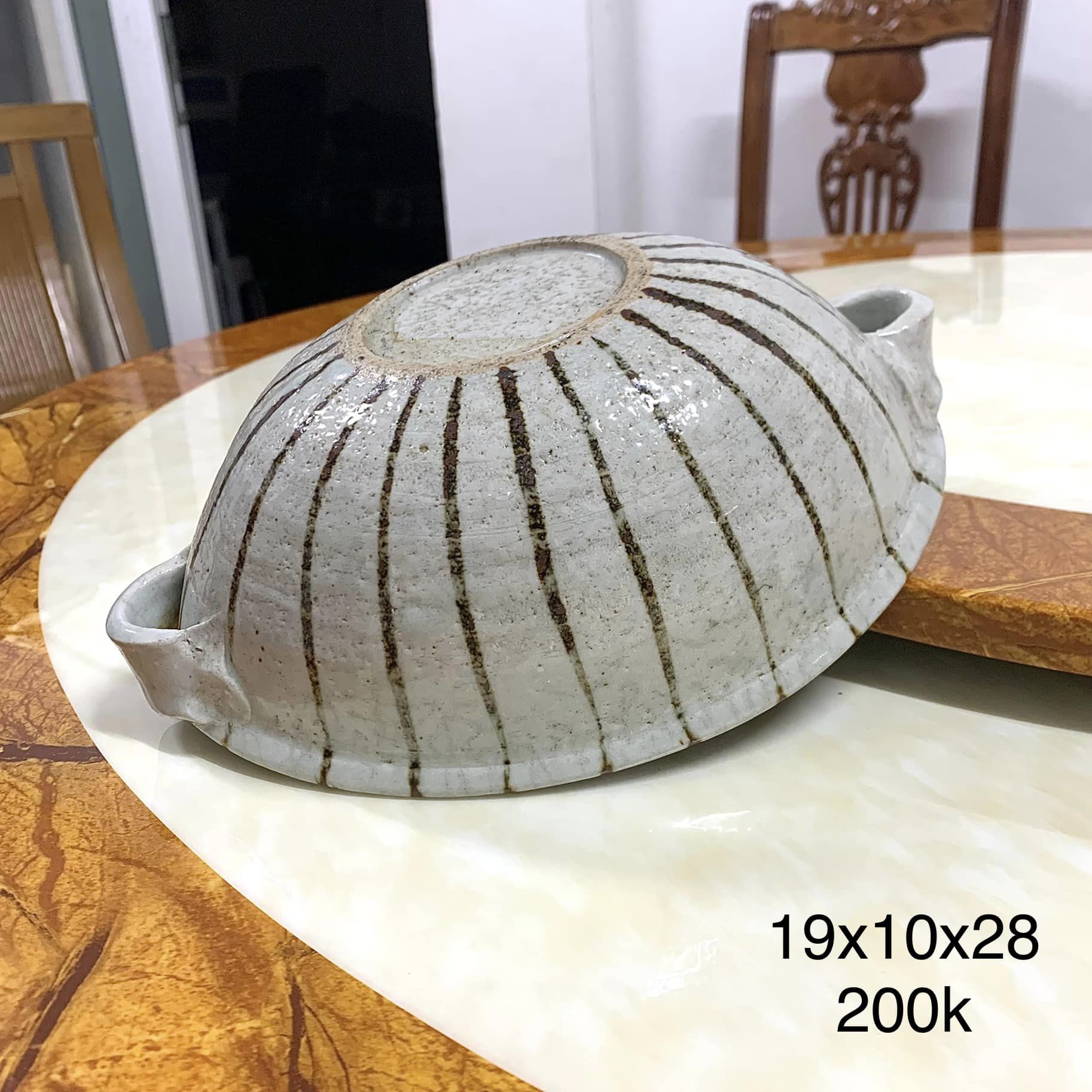 Chảo gốm hình bầu dục