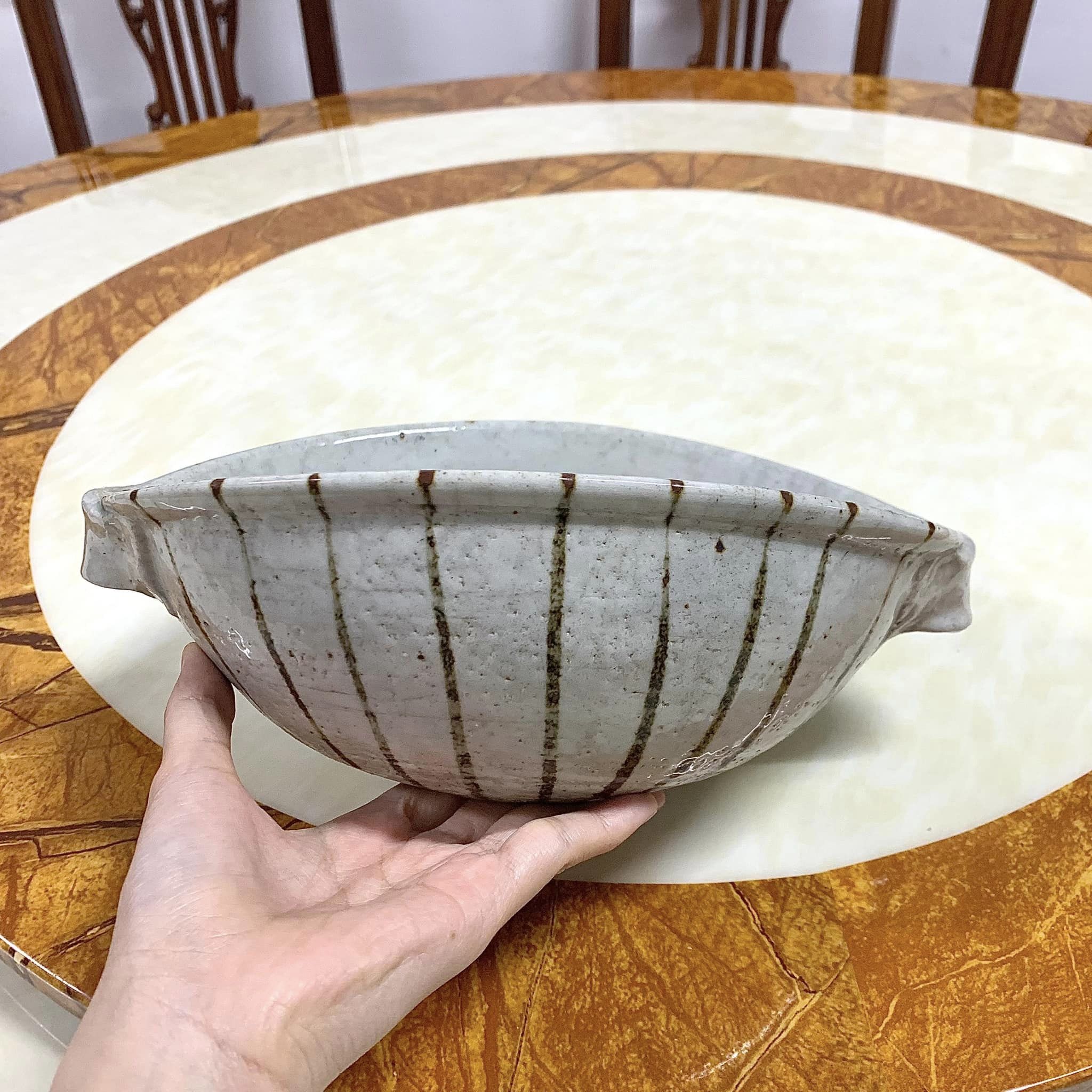 Chảo gốm hình bầu dục