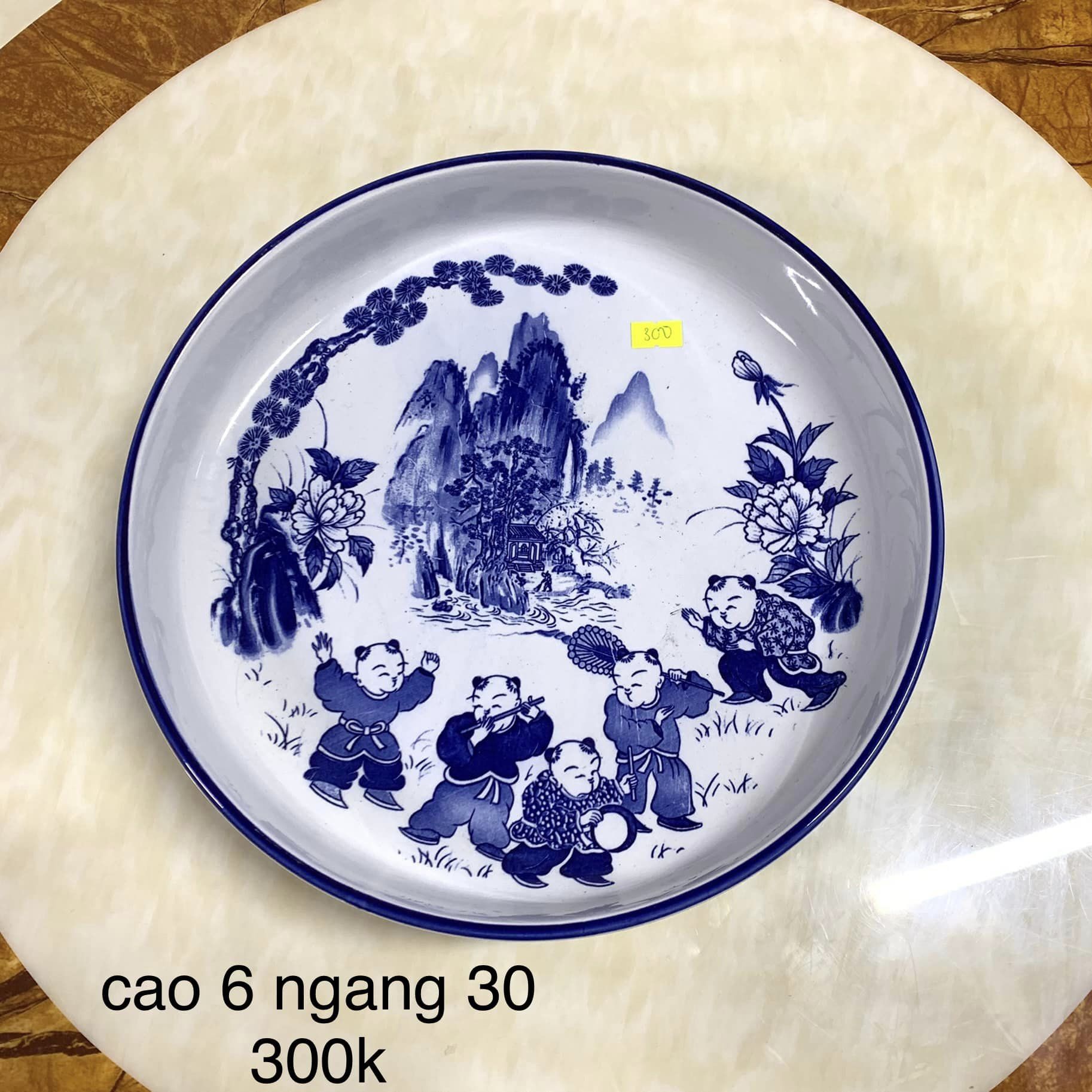Đĩa sứ trang trí size 30