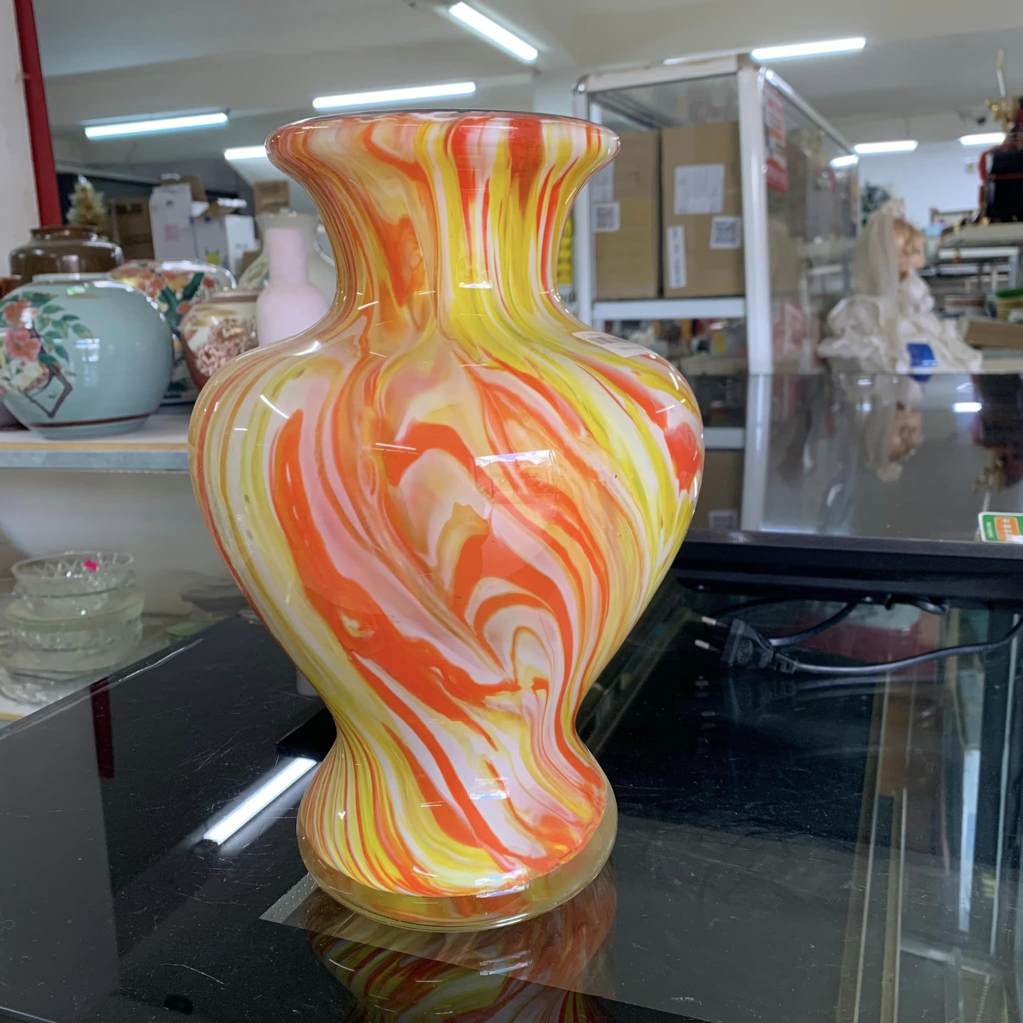 Bình hoa thủy tinh cao cấp Kamei Glass Japan