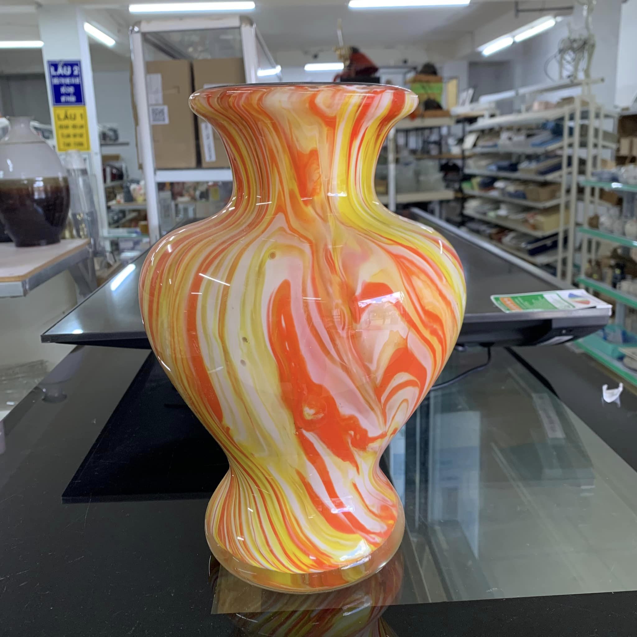 Bình hoa thủy tinh cao cấp Kamei Glass Japan