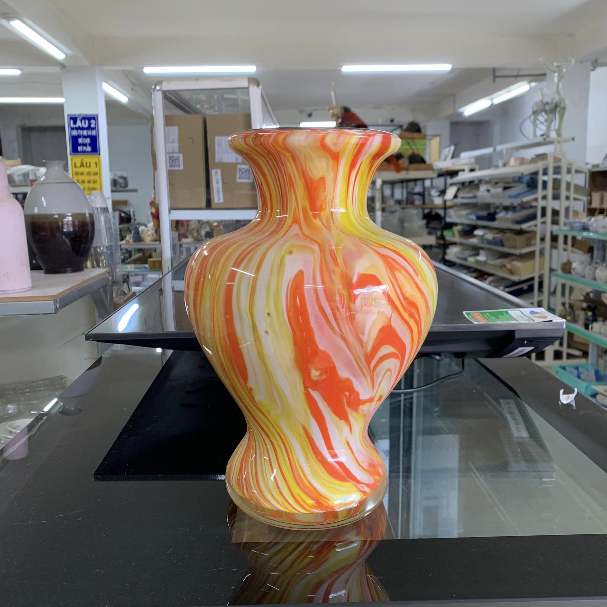 Bình hoa thủy tinh cao cấp Kamei Glass Japan