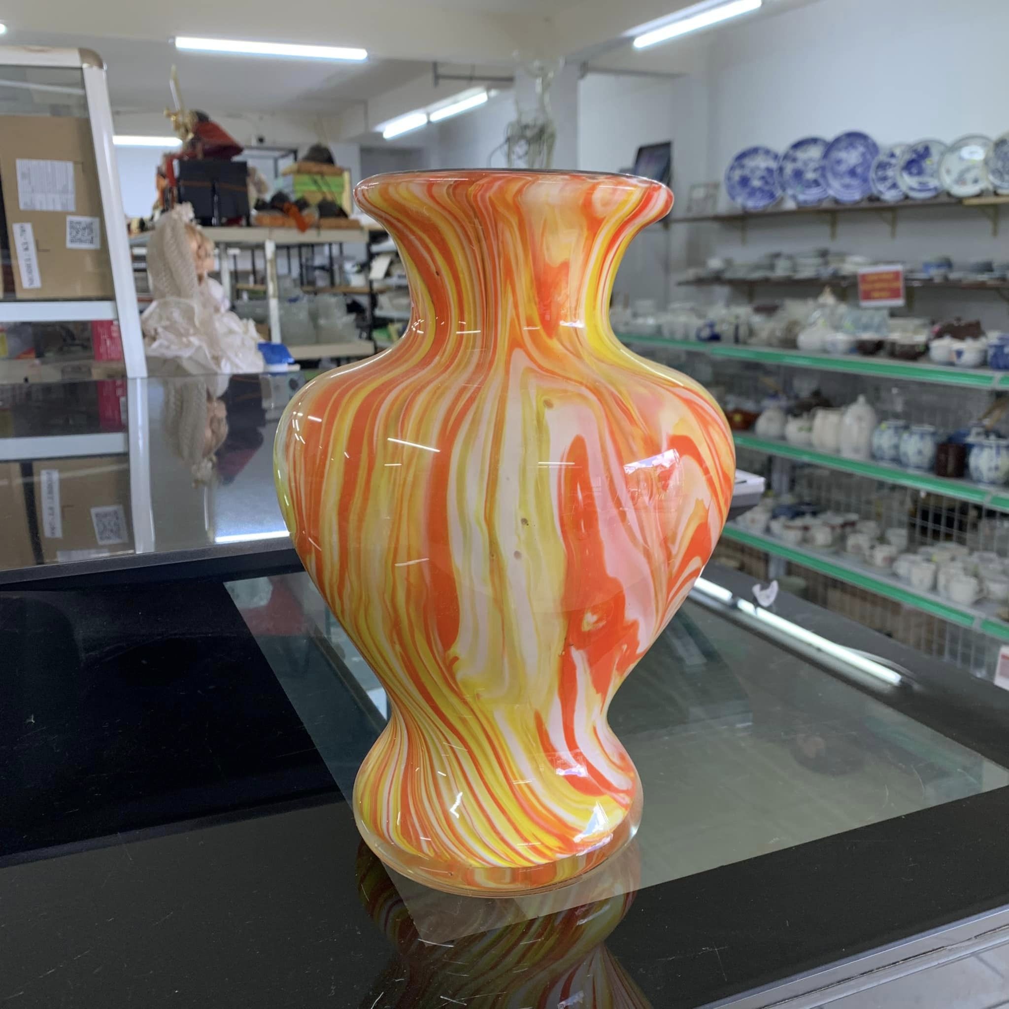 Bình hoa thủy tinh cao cấp Kamei Glass Japan