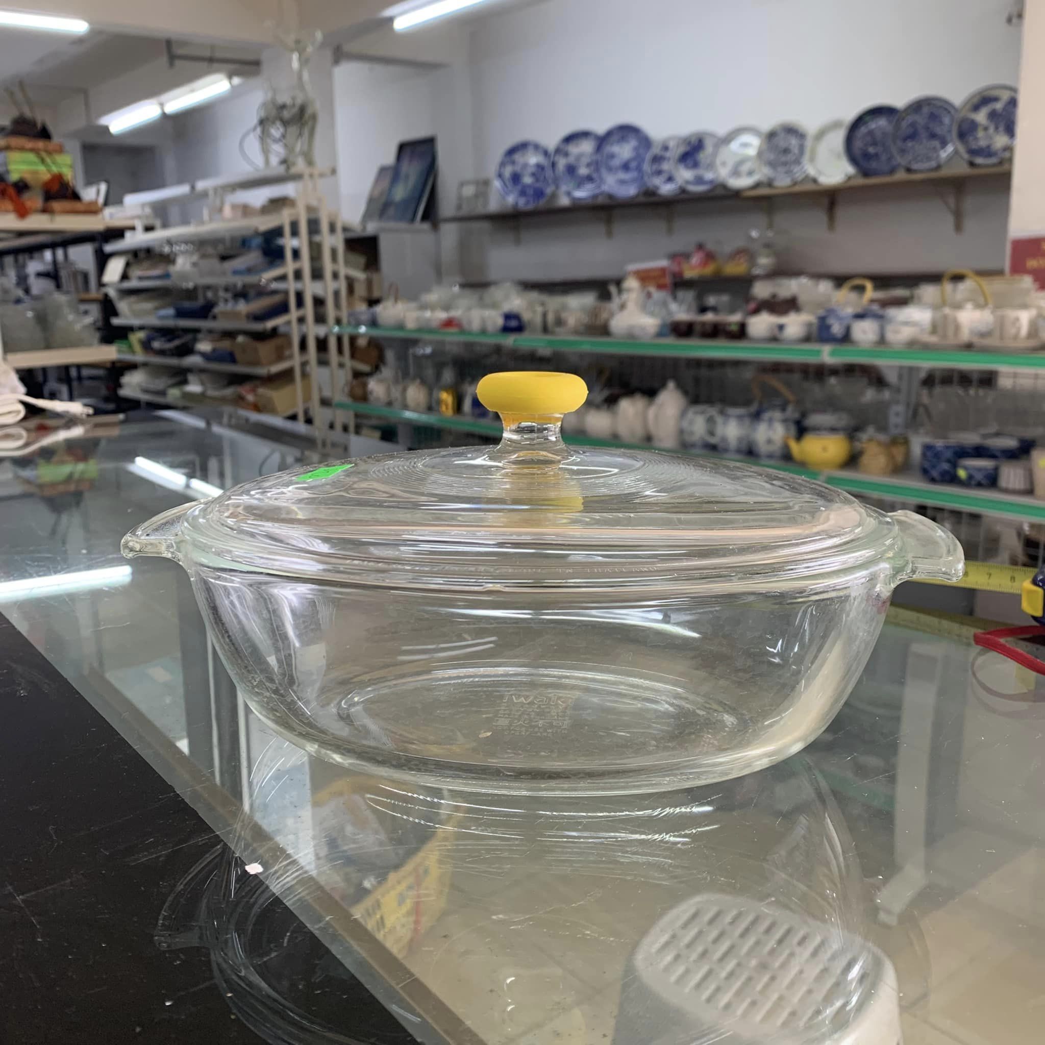 Thố thuỷ tinh cao cấp Nhật - có quai cầm