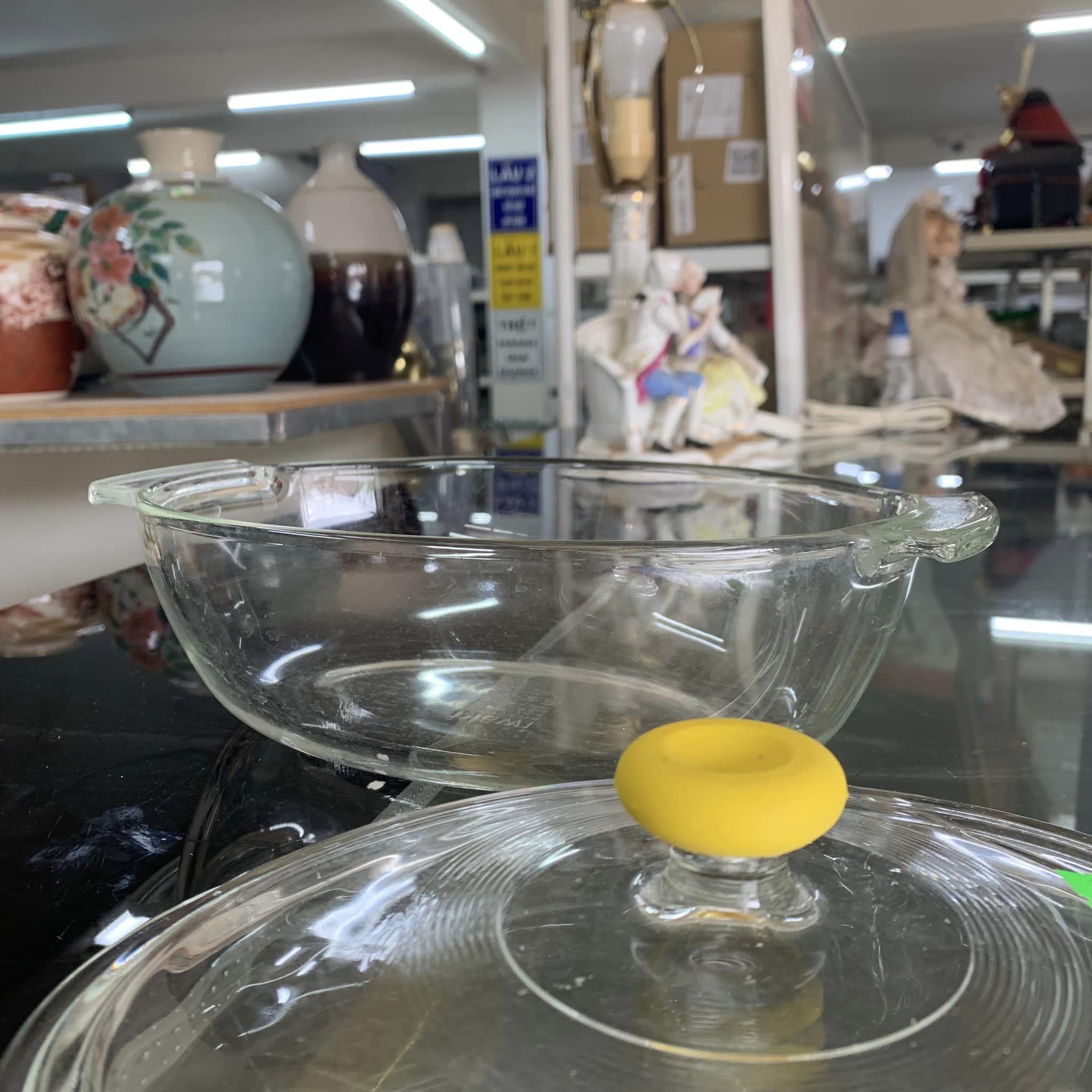 Thố thuỷ tinh cao cấp Nhật - có quai cầm