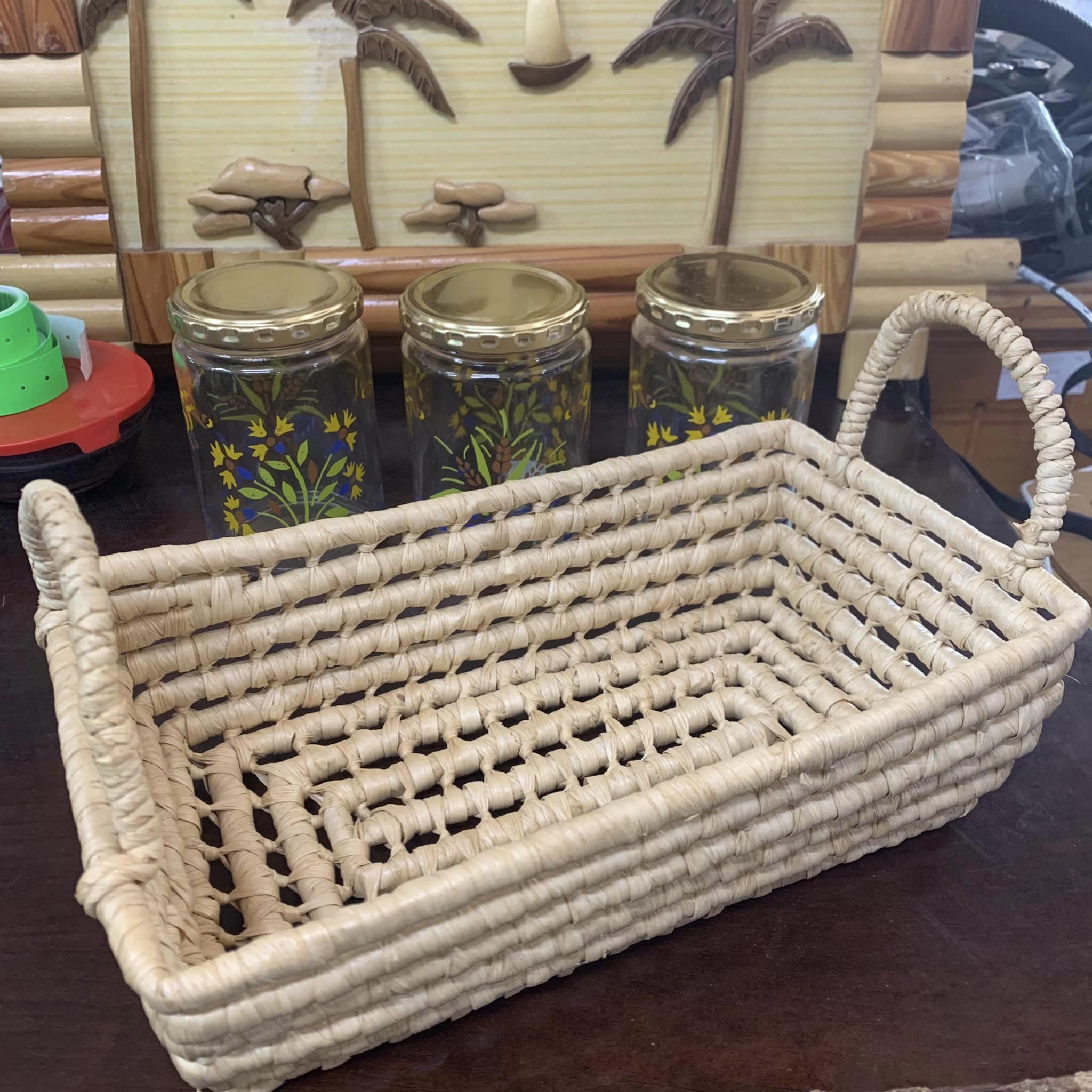 SET 3 HŨ THUỶ TINH KÈM GIỎ ĐỰNG