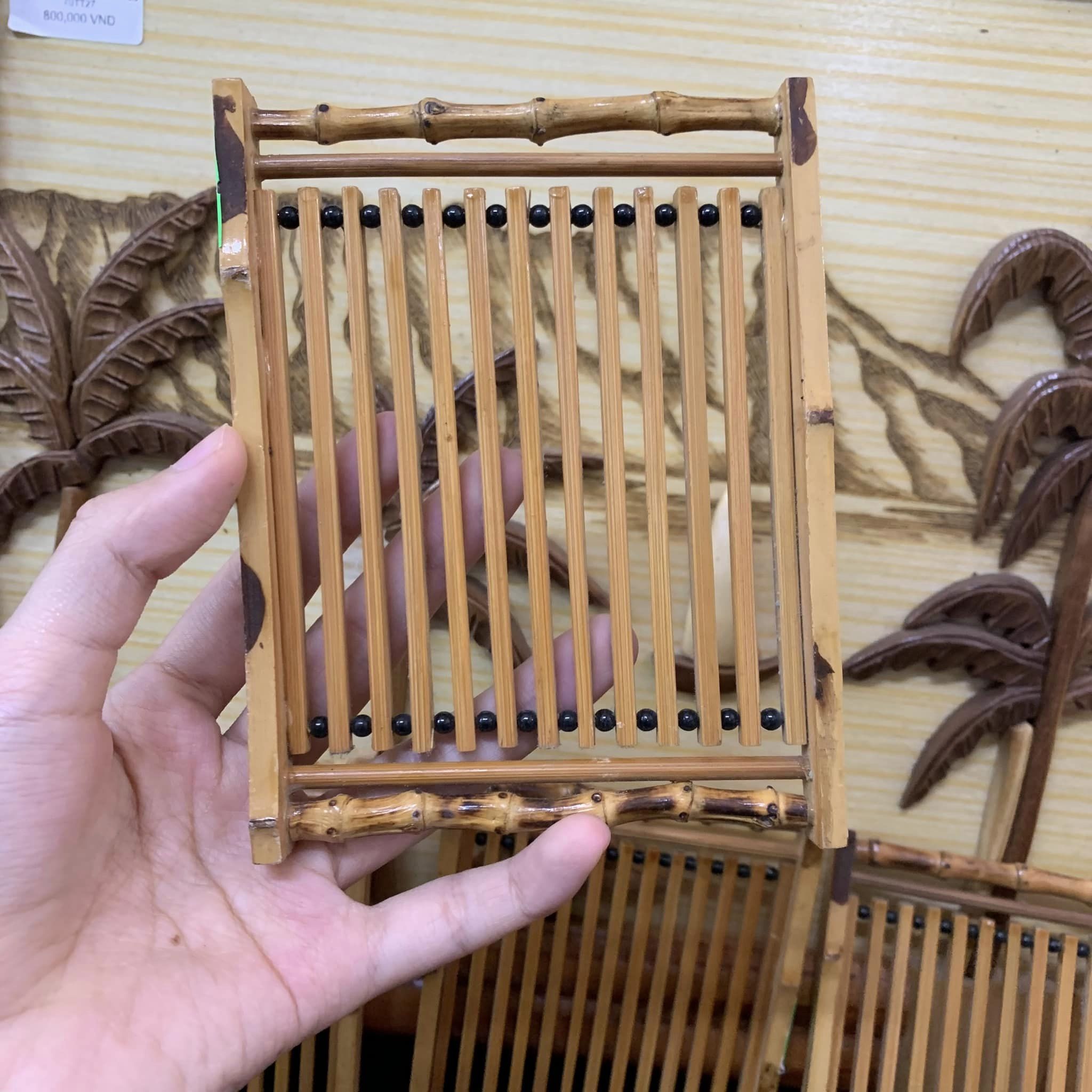 Set đĩa lót ly đan tre xinh xắn