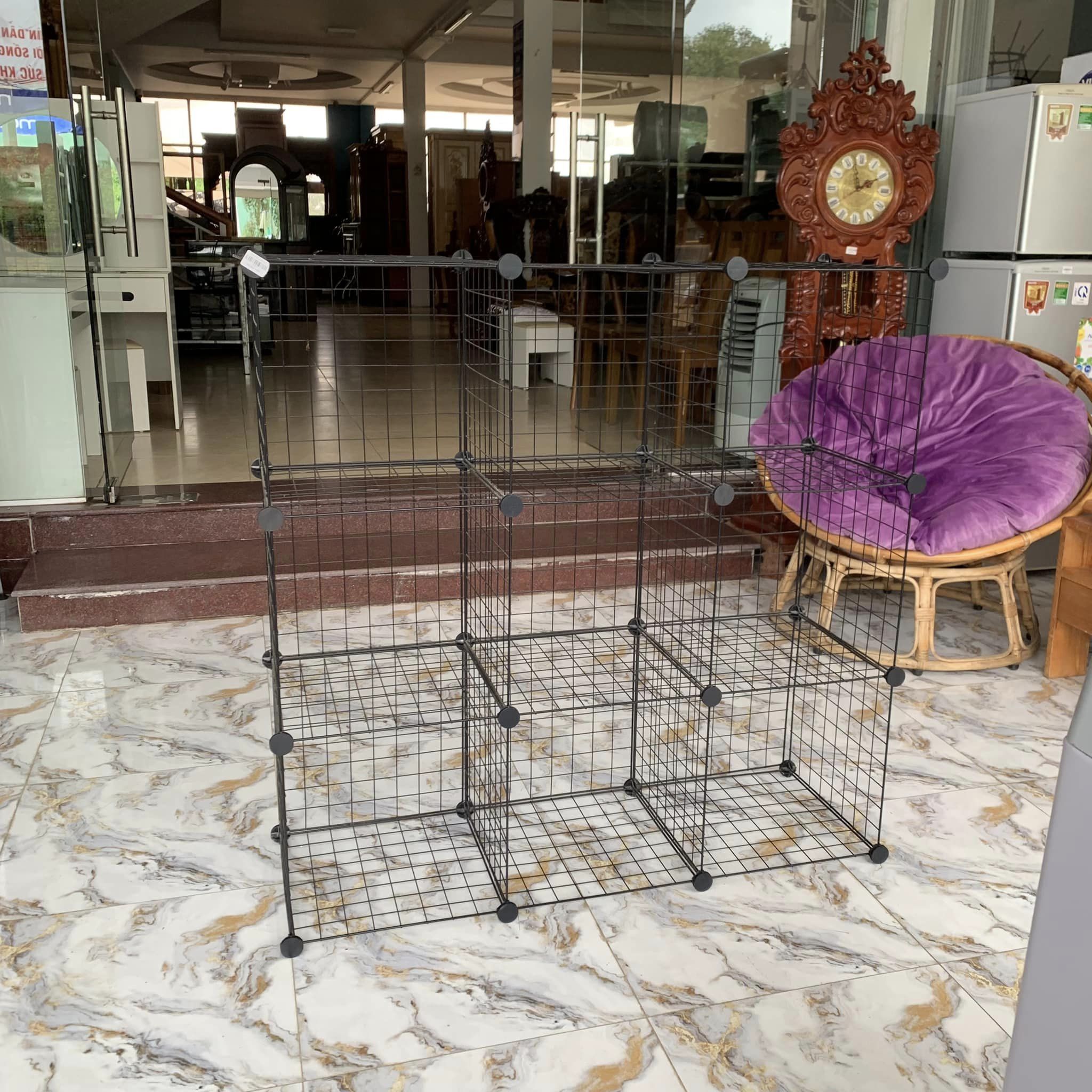 Kệ đen lưới nhiều tầng