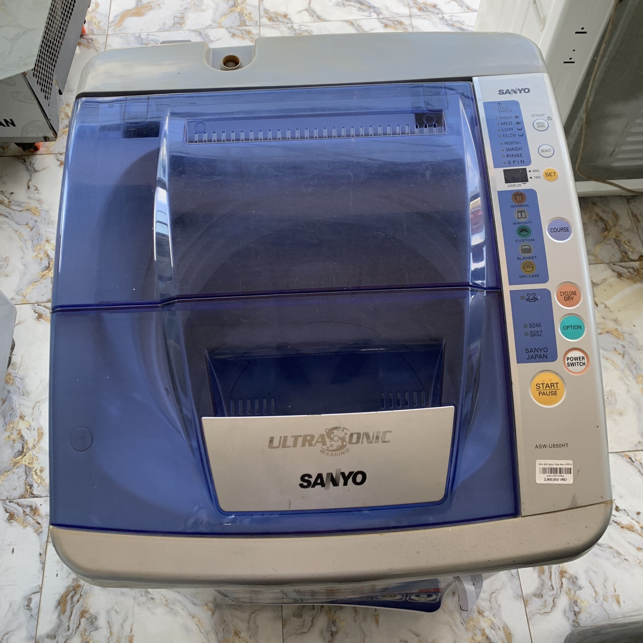 Máy giặt sanyo 9kg asw-u850ht