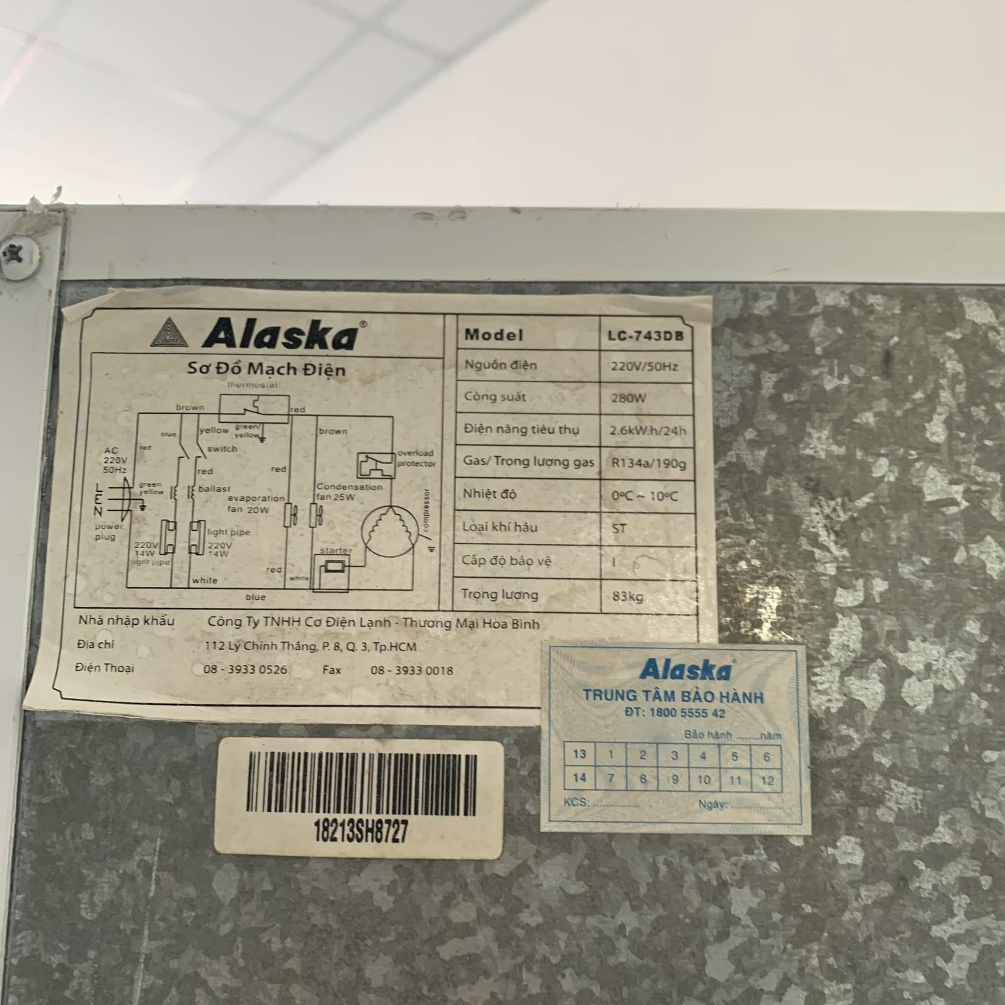 Tủ mát Alaska  LC-743bd