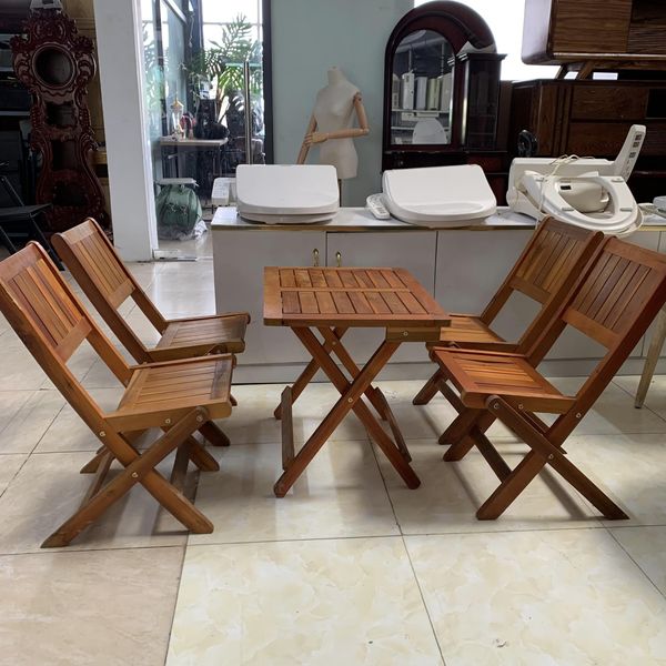 Bộ bàn ghế gỗ mini Cà phê