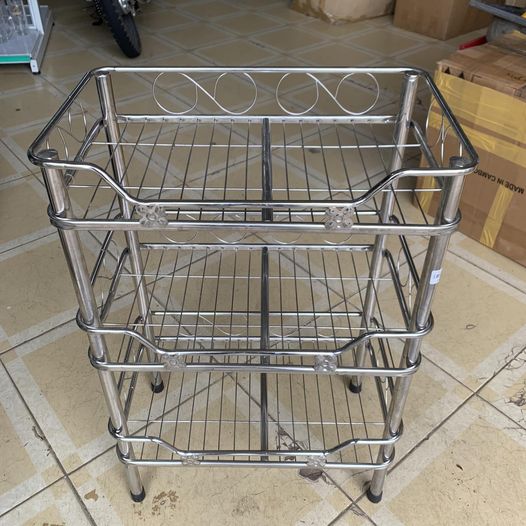 Kệ chén inox 3 tầng